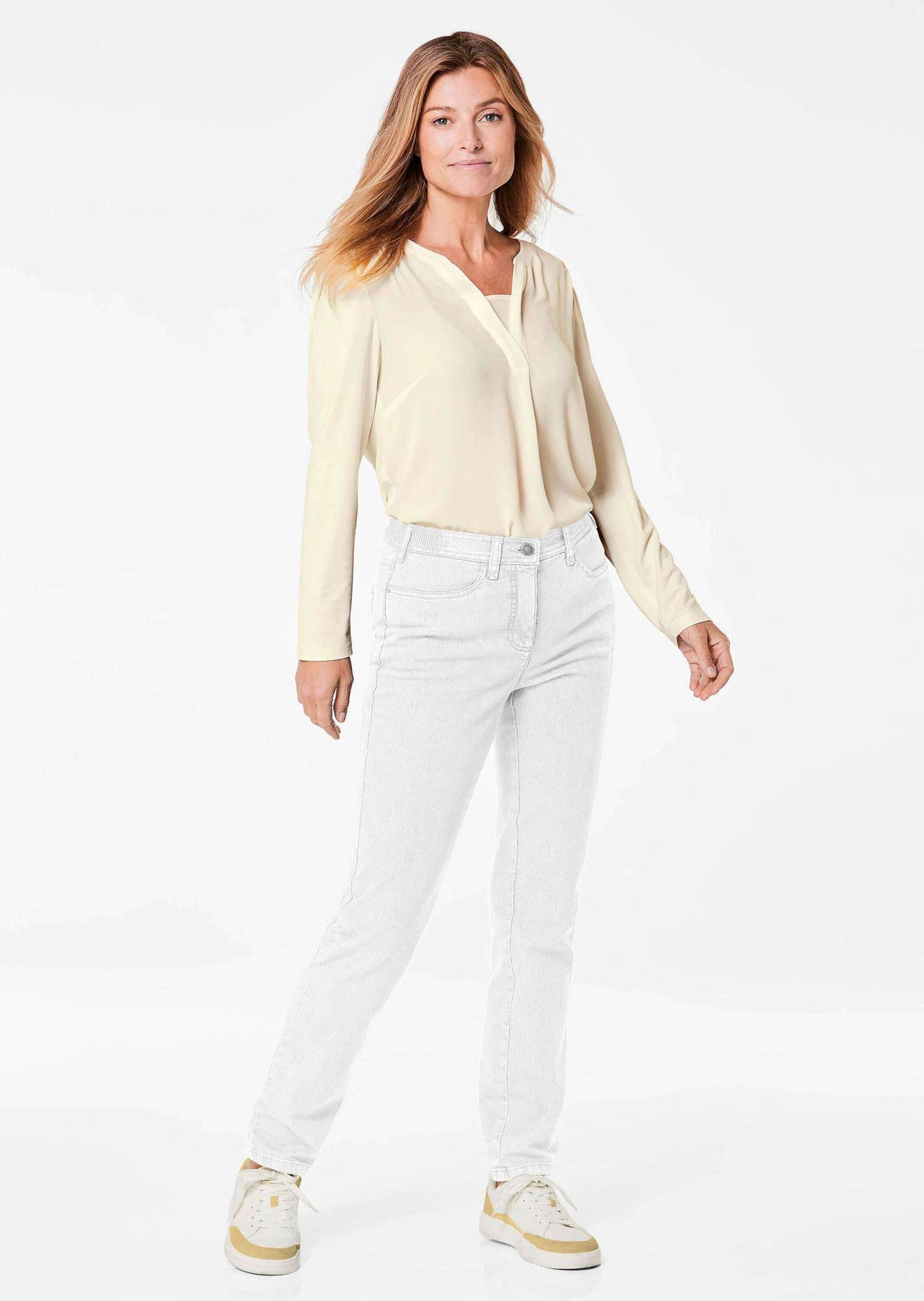 GOLDNER Regular-fit-Jeans »Kurzgröße Denimhose mit Stretchkomfort« Ohne