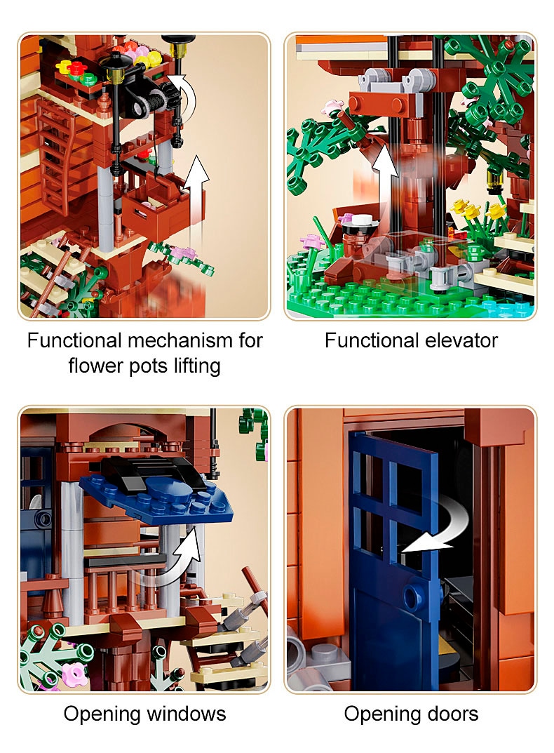Jamara Konstruktions-Spielset »CaDA, Bricks, Baumhaus 4 Jahreszeiten (402866)« mit LED Licht