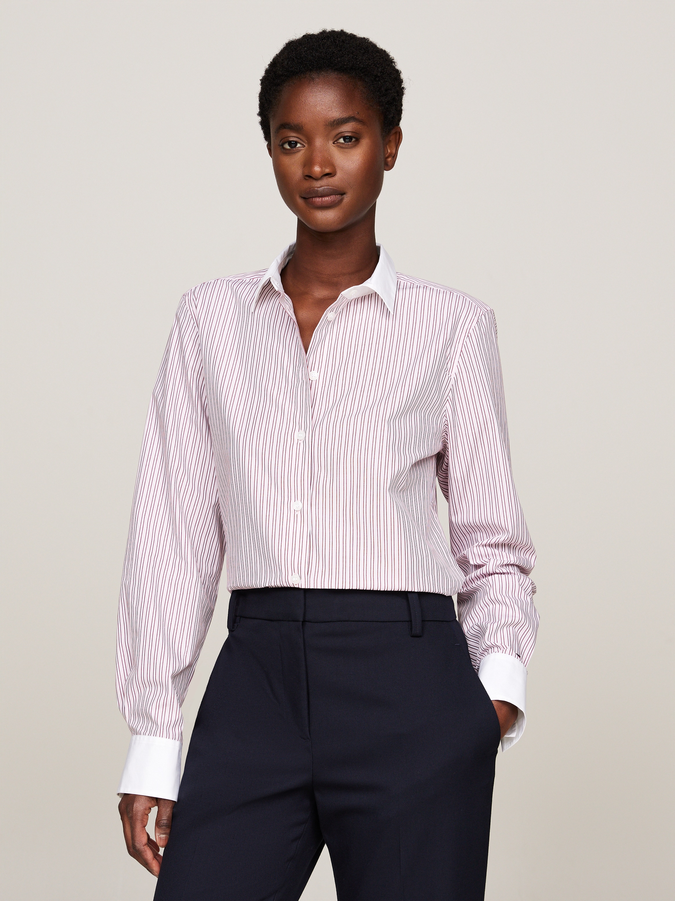 Tommy Hilfiger Hemdbluse "STRIPE REGULAR SHIRT", mit Streifendessin