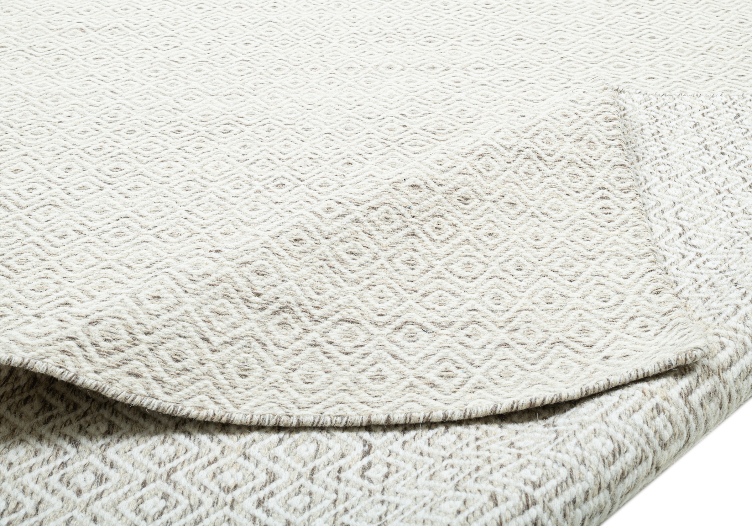 my home Wollteppich »Daoulas«, rechteckig, 10 mm Höhe, Handweb Teppich, reine Wolle, modernes Rauten Muster, Scandi Design