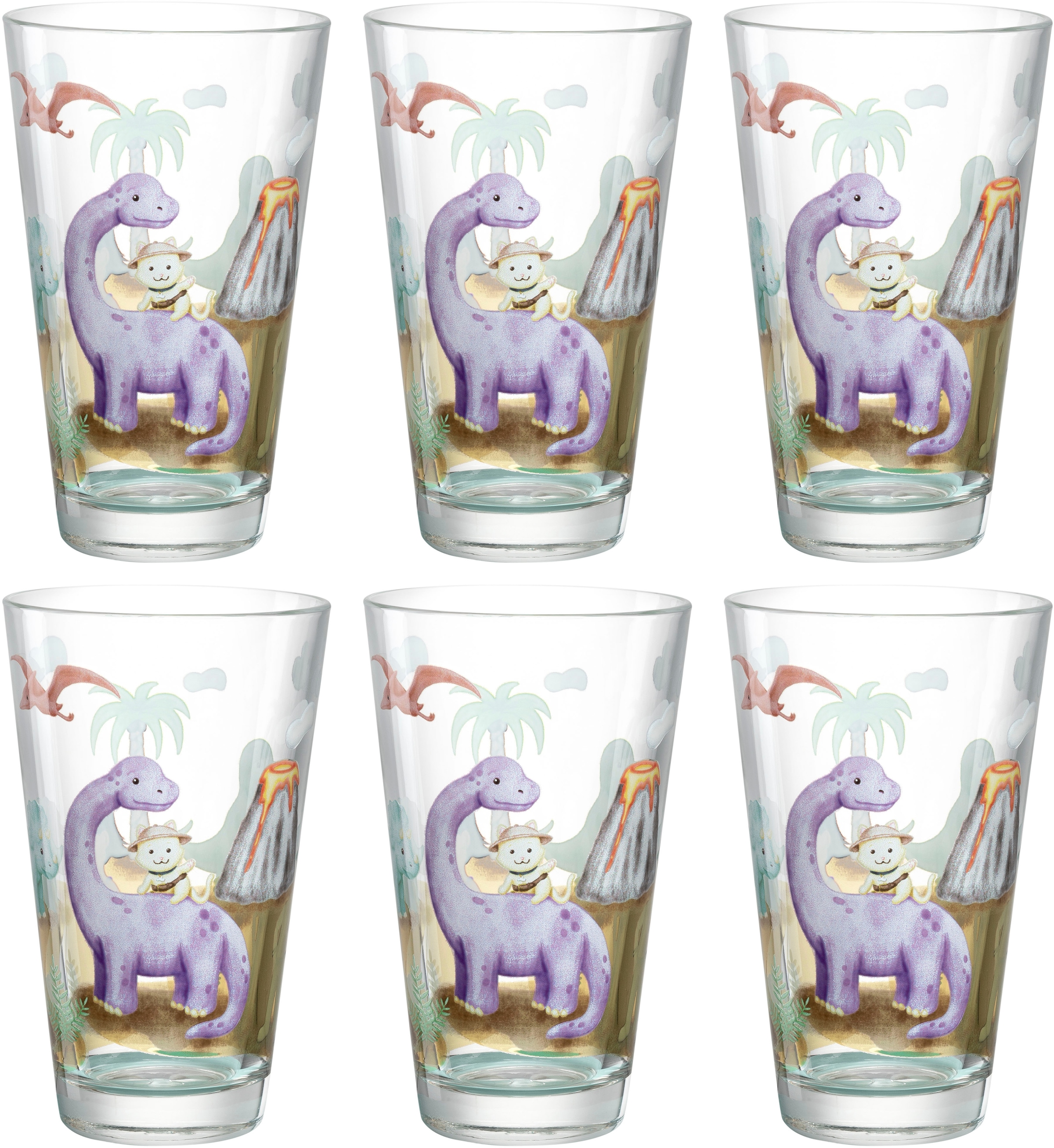 LEONARDO Gläser-Set "Dino BAMBINI AVVENTURA" 300 ml, 6-teilig