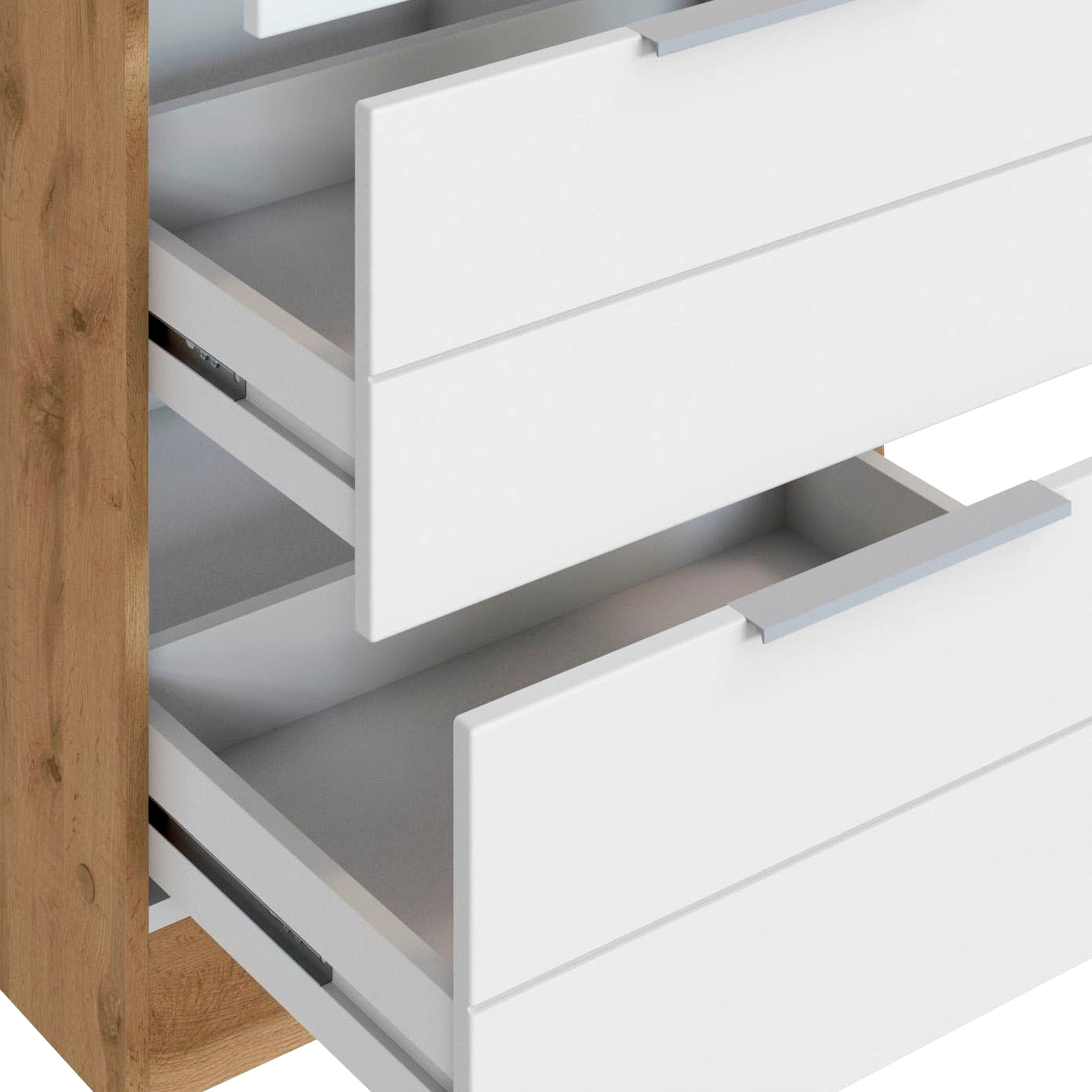 KOCHSTATION Unterschrank »KS-Luhe« 180 cm breit, für viel Stauraum, MDF-Fronten mit waagerechter Lisene