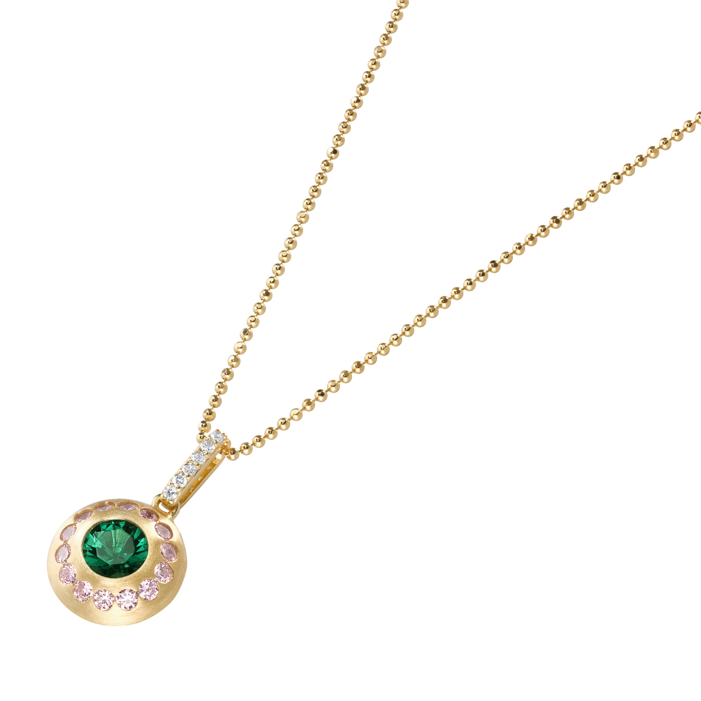 GIORGIO MARTELLO MILANO Kette mit Anhänger »mit Zirkonia weiß und rosa, grüner... kaufen