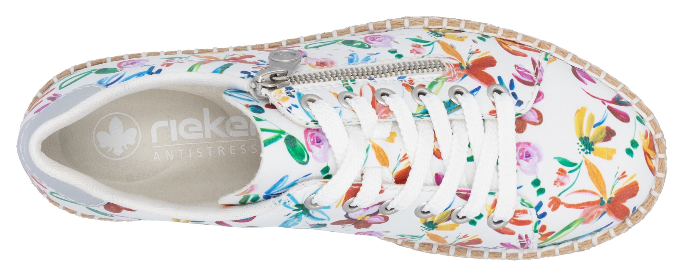 Rieker Plateausneaker, Schnürschuh, Halbschuh, Sneaker mit seitlichem Reißverschluss