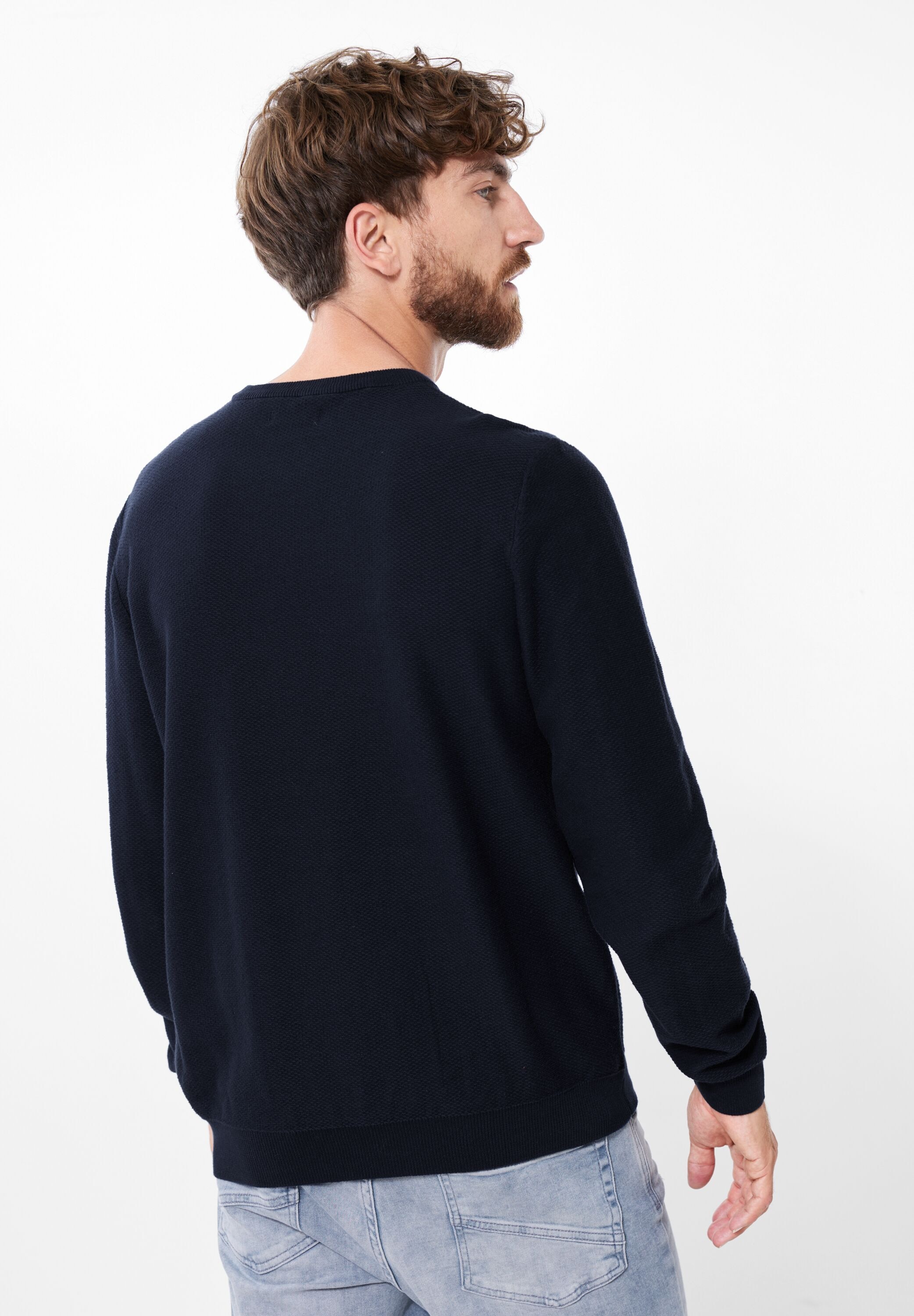 STREET ONE MEN Strickpullover, mit Rundhalsausschnitt günstig online kaufen