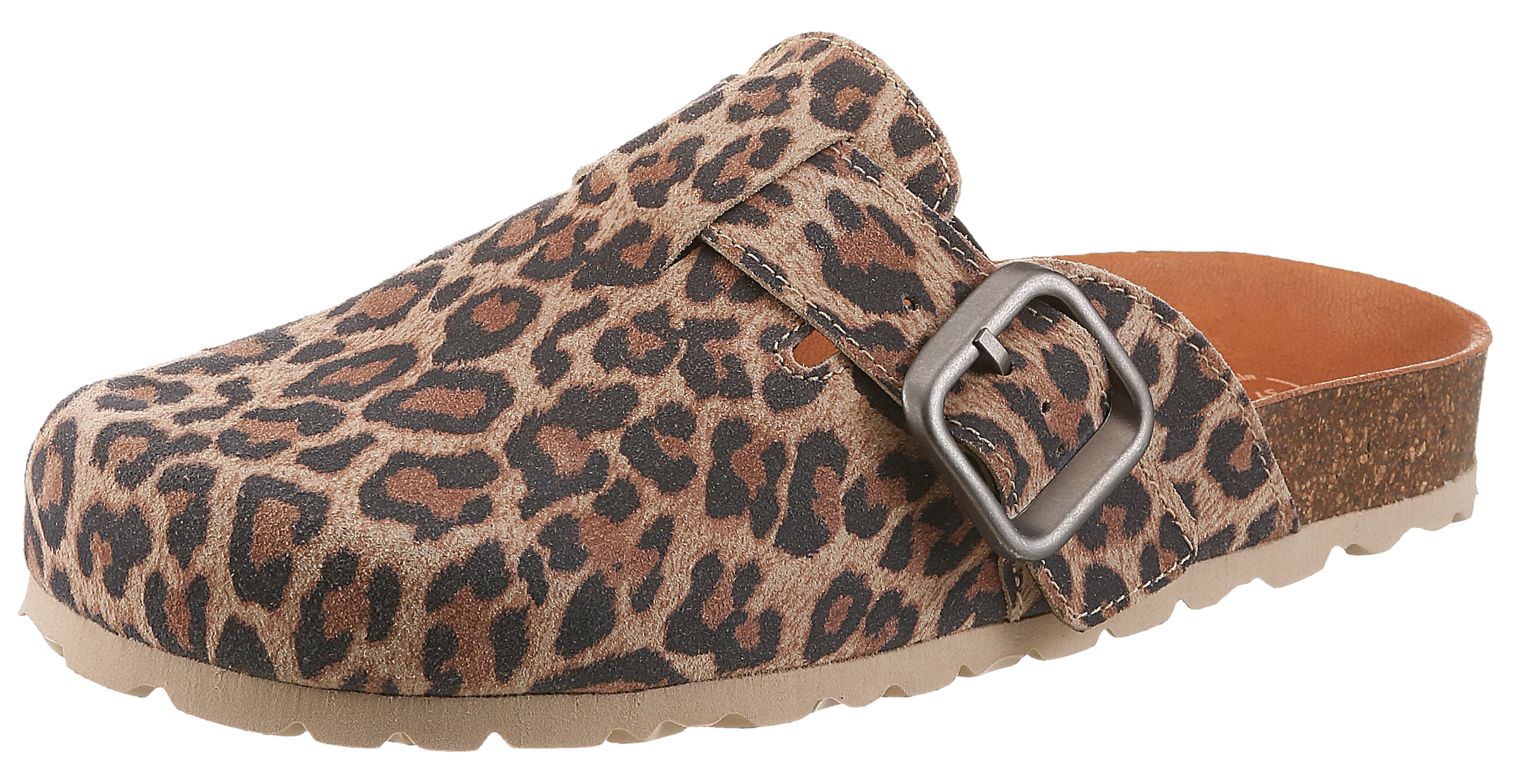 VERBENAS Clog Hausschuh, Sommerschuh im Leo-Look günstig online kaufen