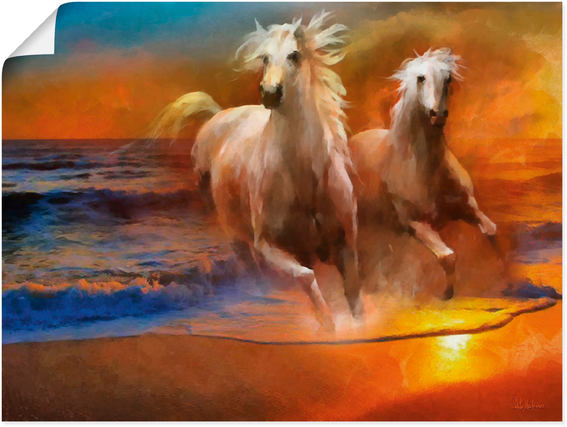 Artland Wandbild »Rennende Pferde«, Pferdebilder, (1 St.), als Alubild,  Leinwandbild, Wandaufkleber oder Poster in versch. Größen kaufen | BAUR