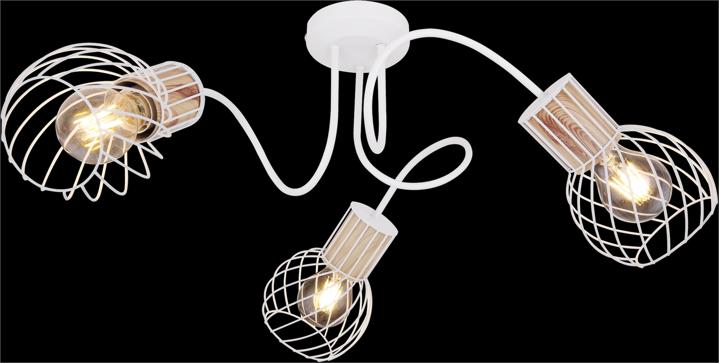 GLOBO LIGHTING Deckenleuchte »LUISE«, Leuchtmittel E27 | ohne Leuchtmittel, Deckenlampe/Wohnzimmer/Schlafzimmer/modern
