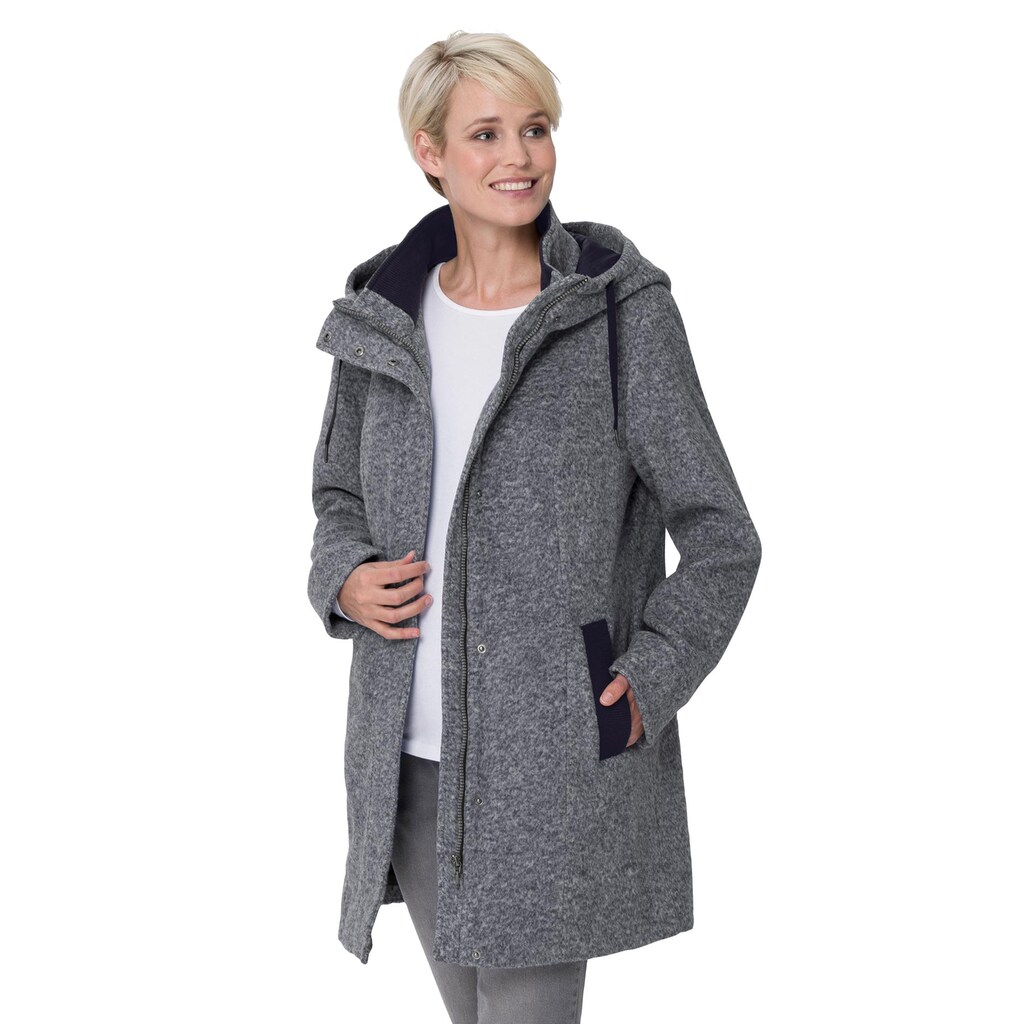 Classic Basics Langjacke, mit Kapuze