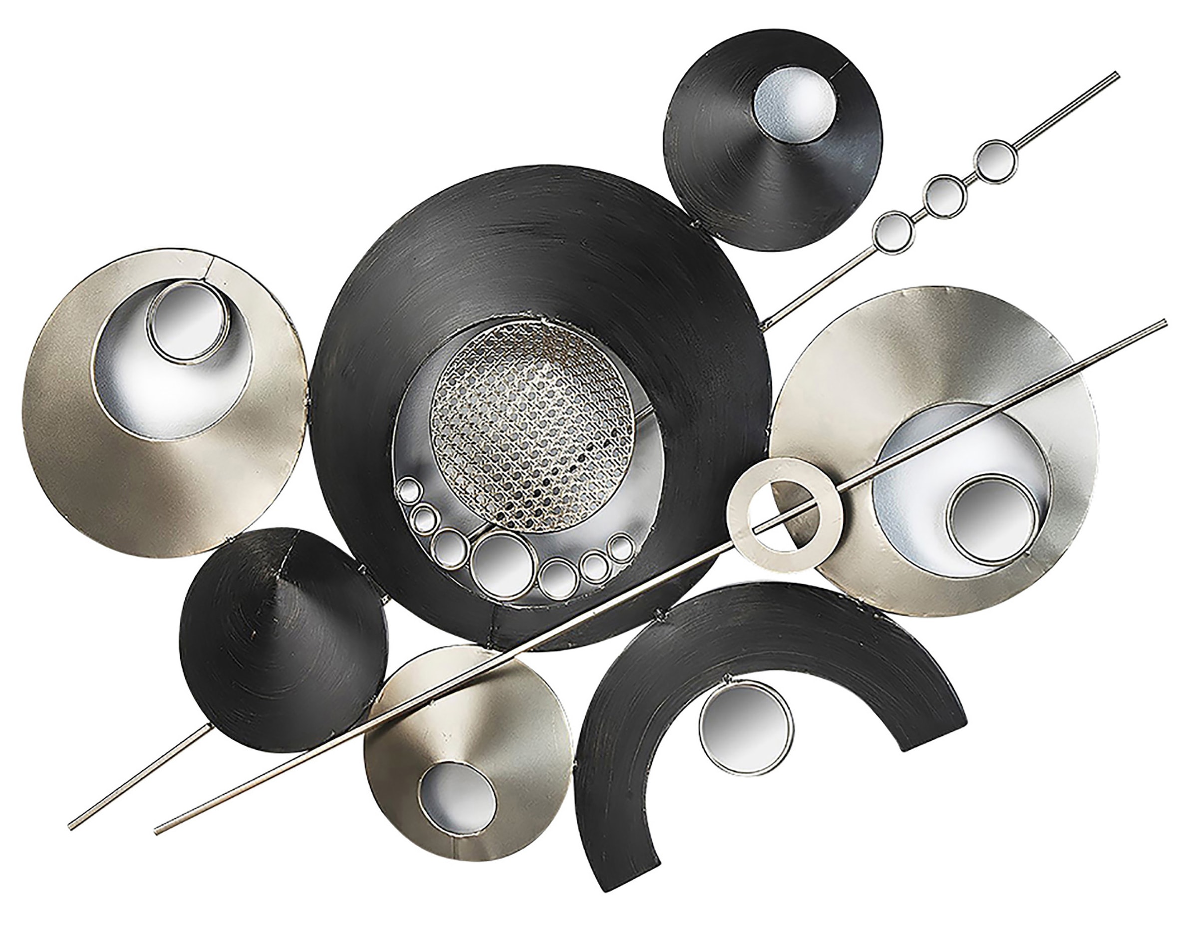 locker Wanddekoobjekt "Wandbild Kreise/Spiegel" günstig online kaufen