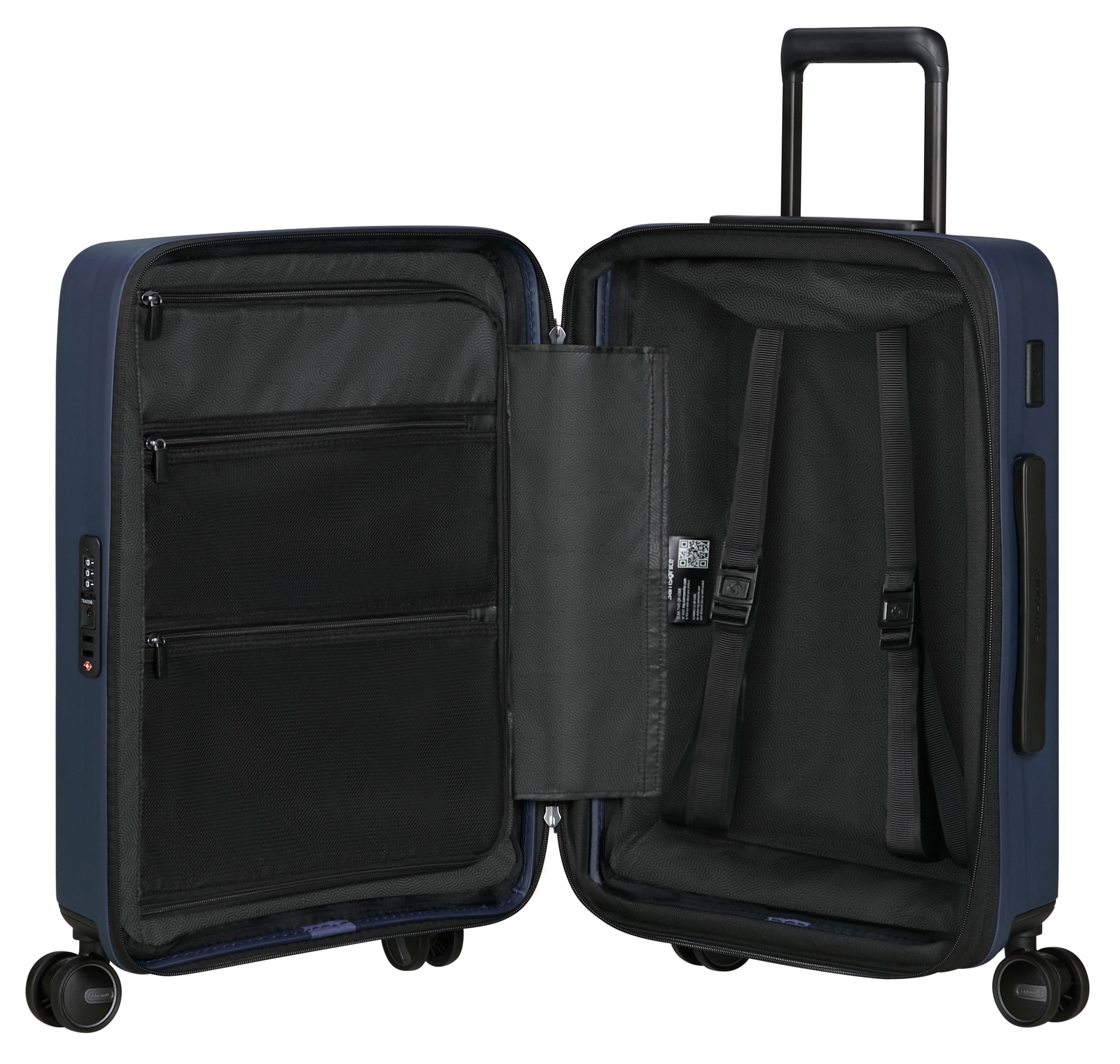 Samsonite Hartschalen-Trolley »RESTACKD, verschiedene Größen und Farben«, (mit Packtaschen), 4 Rollen, Reisekoffer mit TSA Schloss Volumenerweiterung Packtaschen