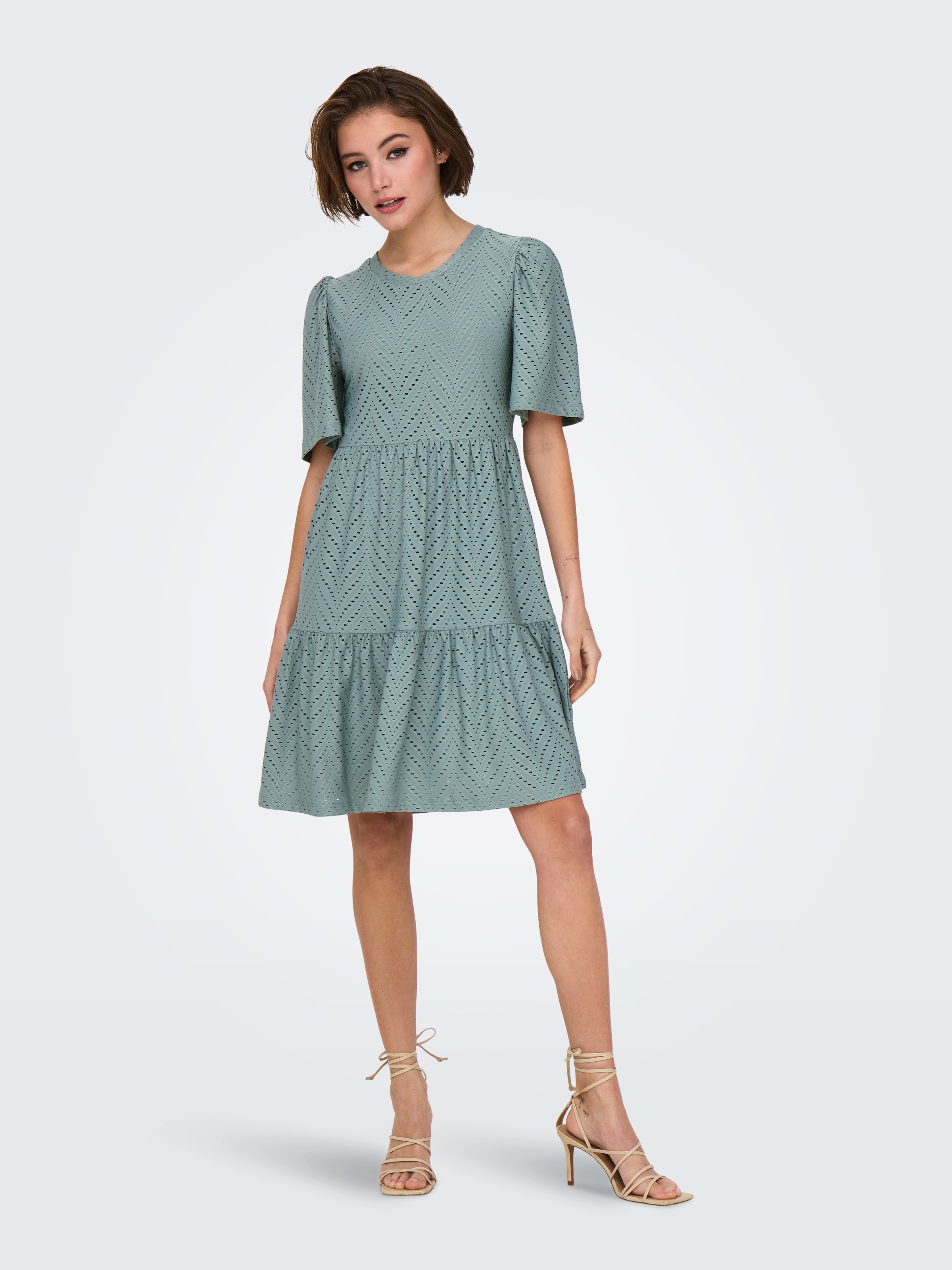 Thumbnail - JDY Minikleid "JDYCARLA CATHINKA S/S DRESS JRS NOOS" Kunstfaser, regular fit