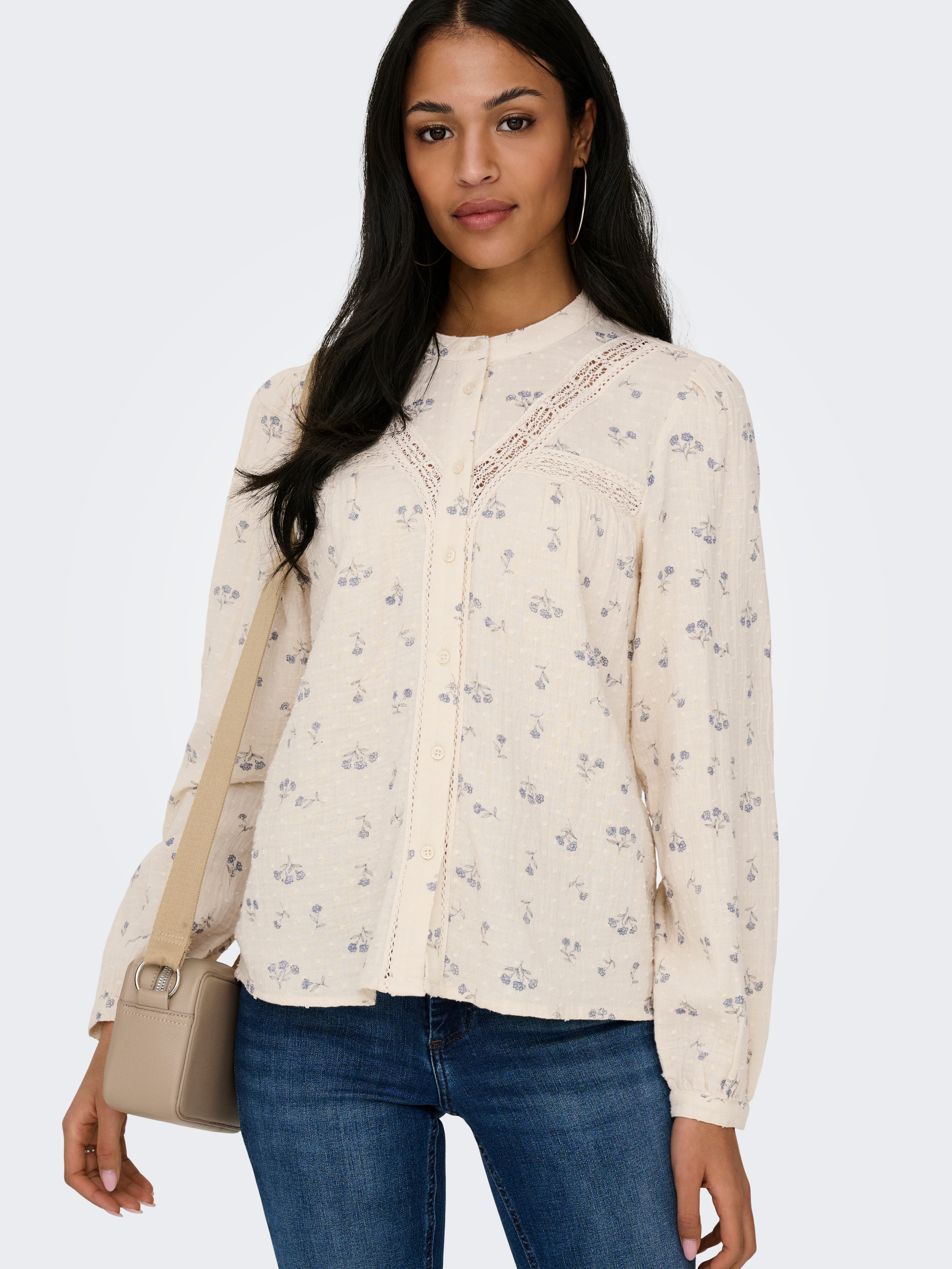 ONLY Druckbluse "ONLLARI L/S FLOWER SHIRT NOOS WVN"