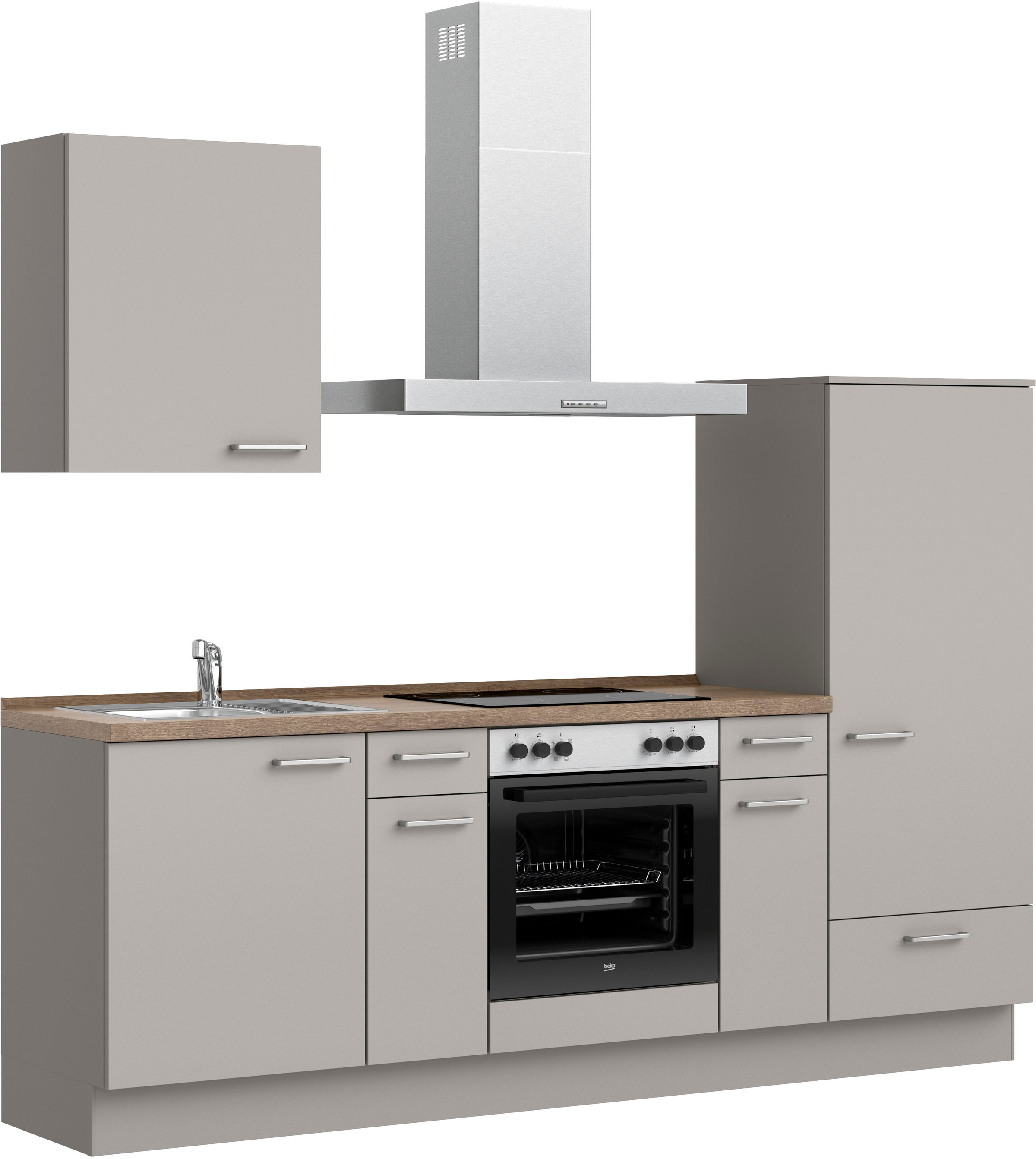 nobilia® Küchenzeile »"Touch I"«, vormontiert, Ausrichtung wählbar, Breite 240 cm, wahlw. mit E-Geräten