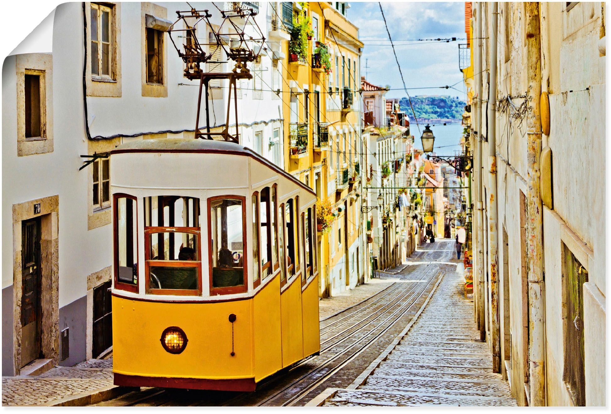 Artland Wandbild "Ascensor da Gloria in Lissabon" Zugbilder 1 Stk. tlg. als günstig online kaufen
