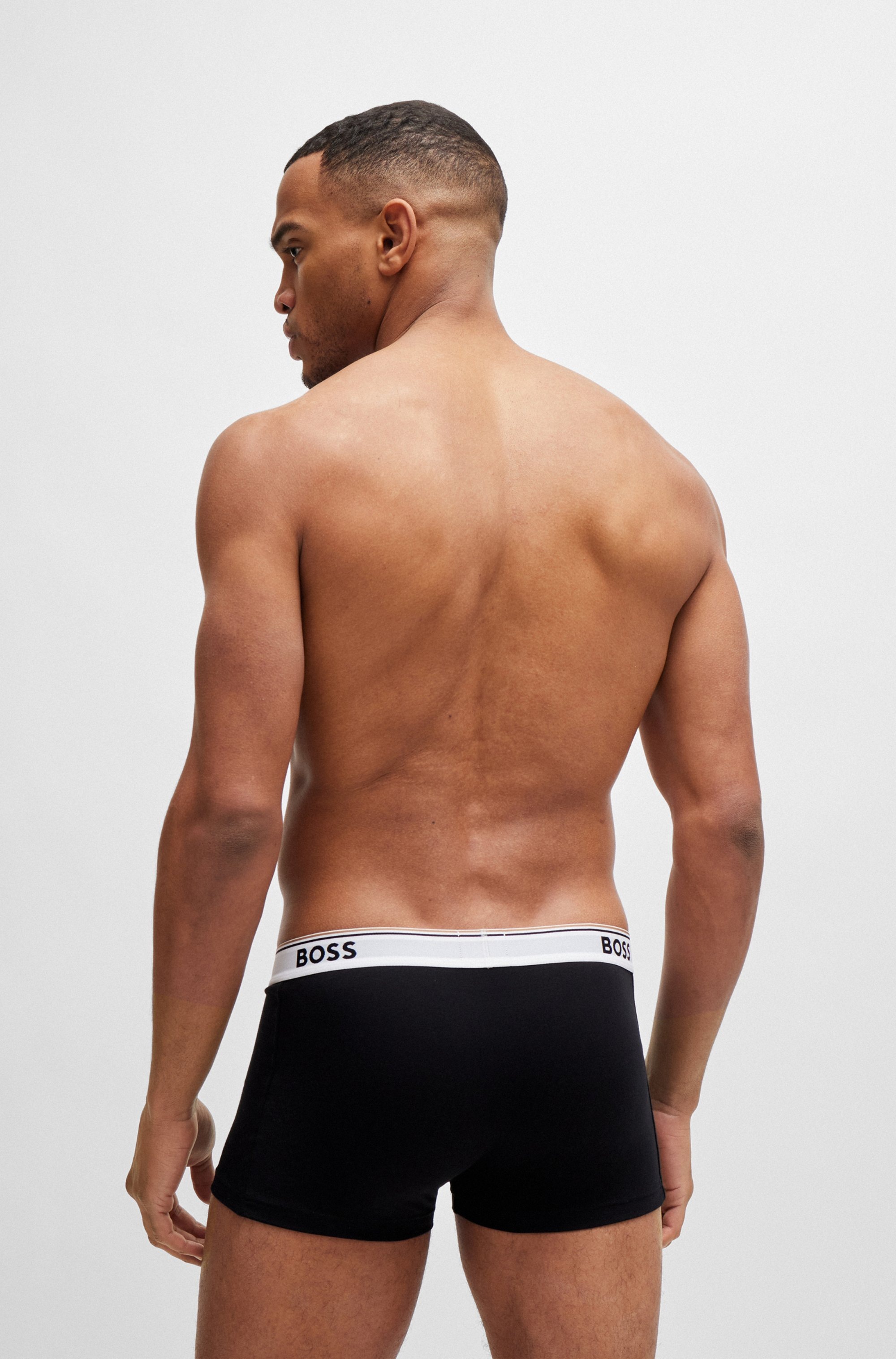 Thumbnail - BOSS Boxer "TRUNK 3 PACK" 3 Stk. BOSS Schriftzug auf dem Bund