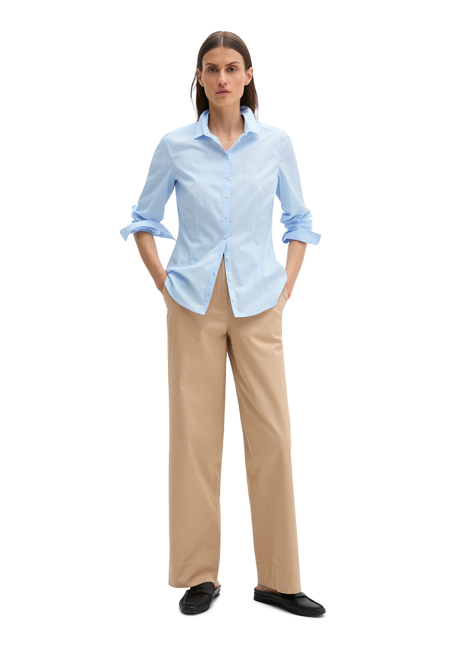 Marc O'Polo Langarmbluse »in Stretch-Popeline-Qualität«