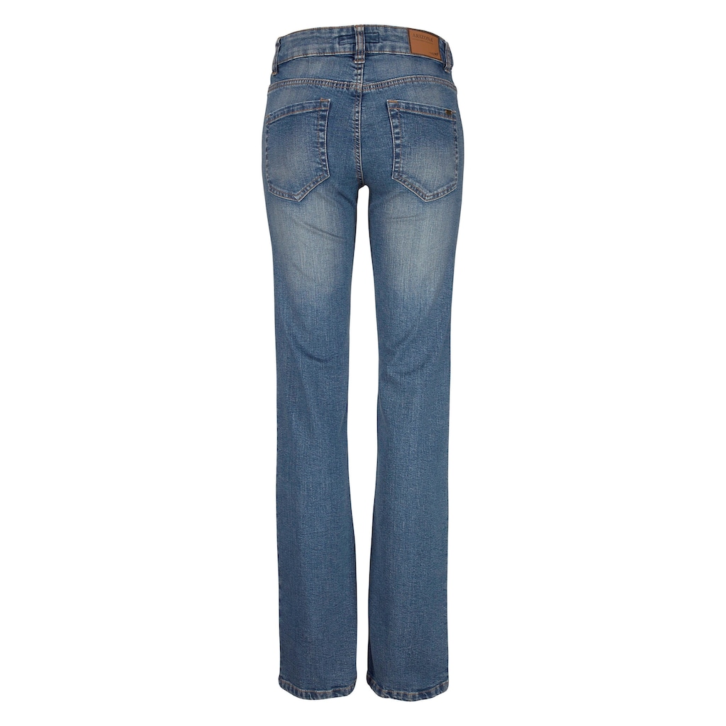 Arizona Bootcut-Jeans »Bund mit seitlichem Gummizugeinsatz«, High Waist