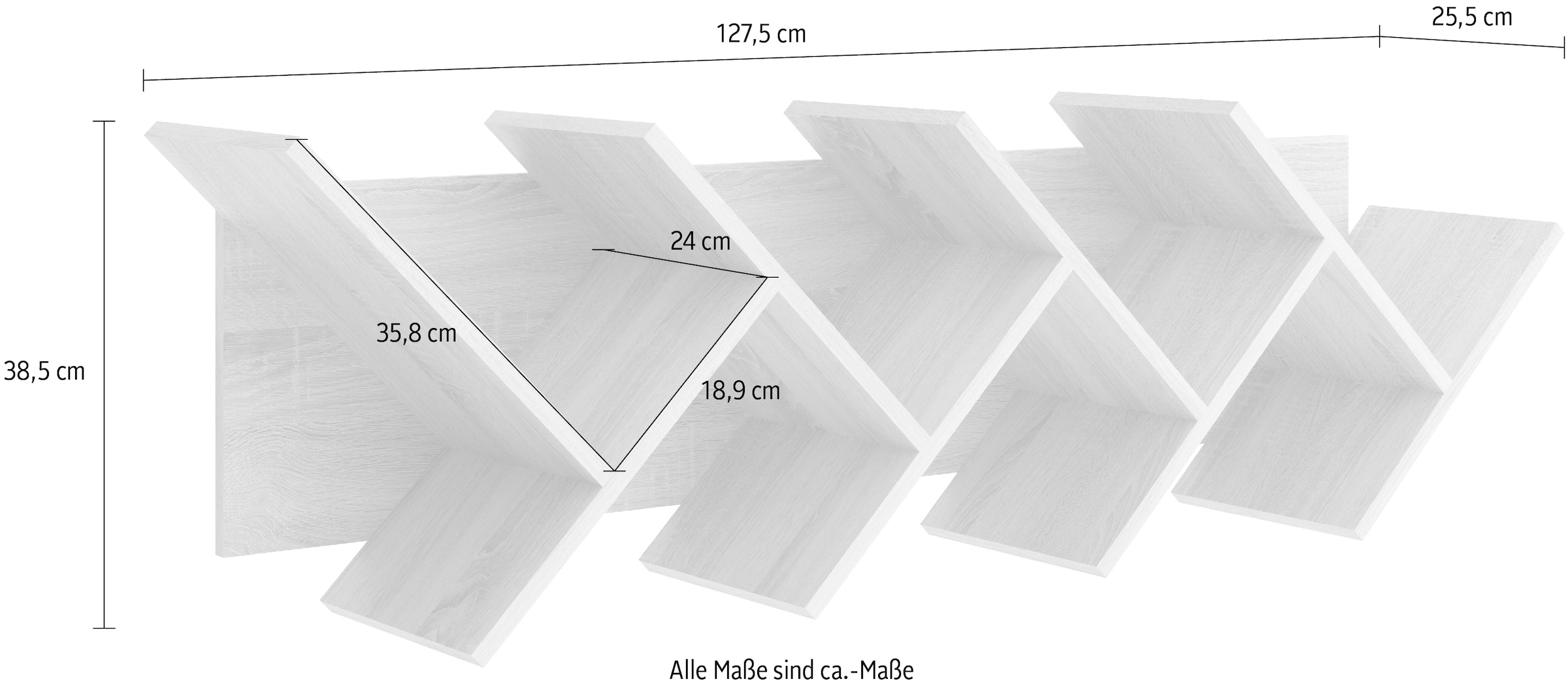 FMD Wandregal »Büchen 2«