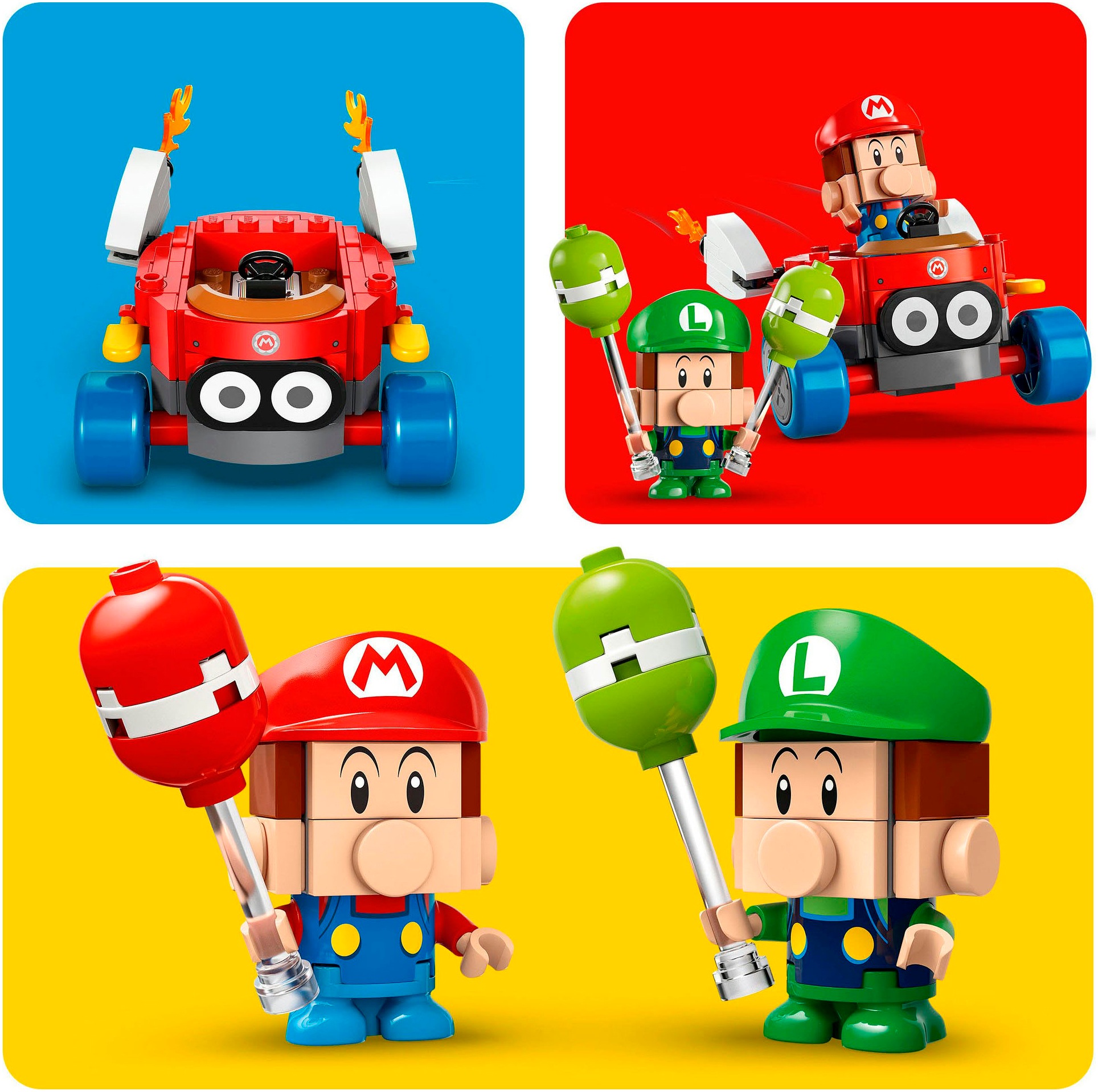 LEGO® Konstruktionsspielsteine »Mario Kart™ – Baby Mario vs. Baby Luigi (72034), LEGO Super Mario«, (321 St.), Made in Europe