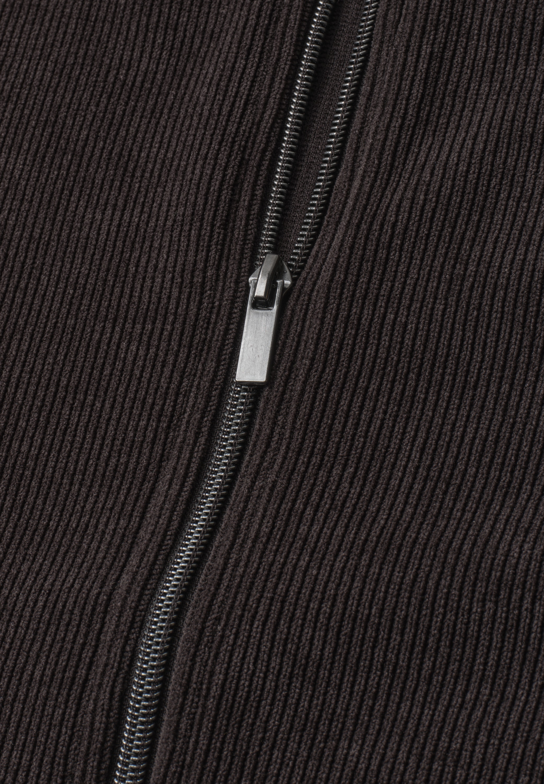 STREET ONE Cordweste mit Reißverschluß und Rundhalsausschnitt