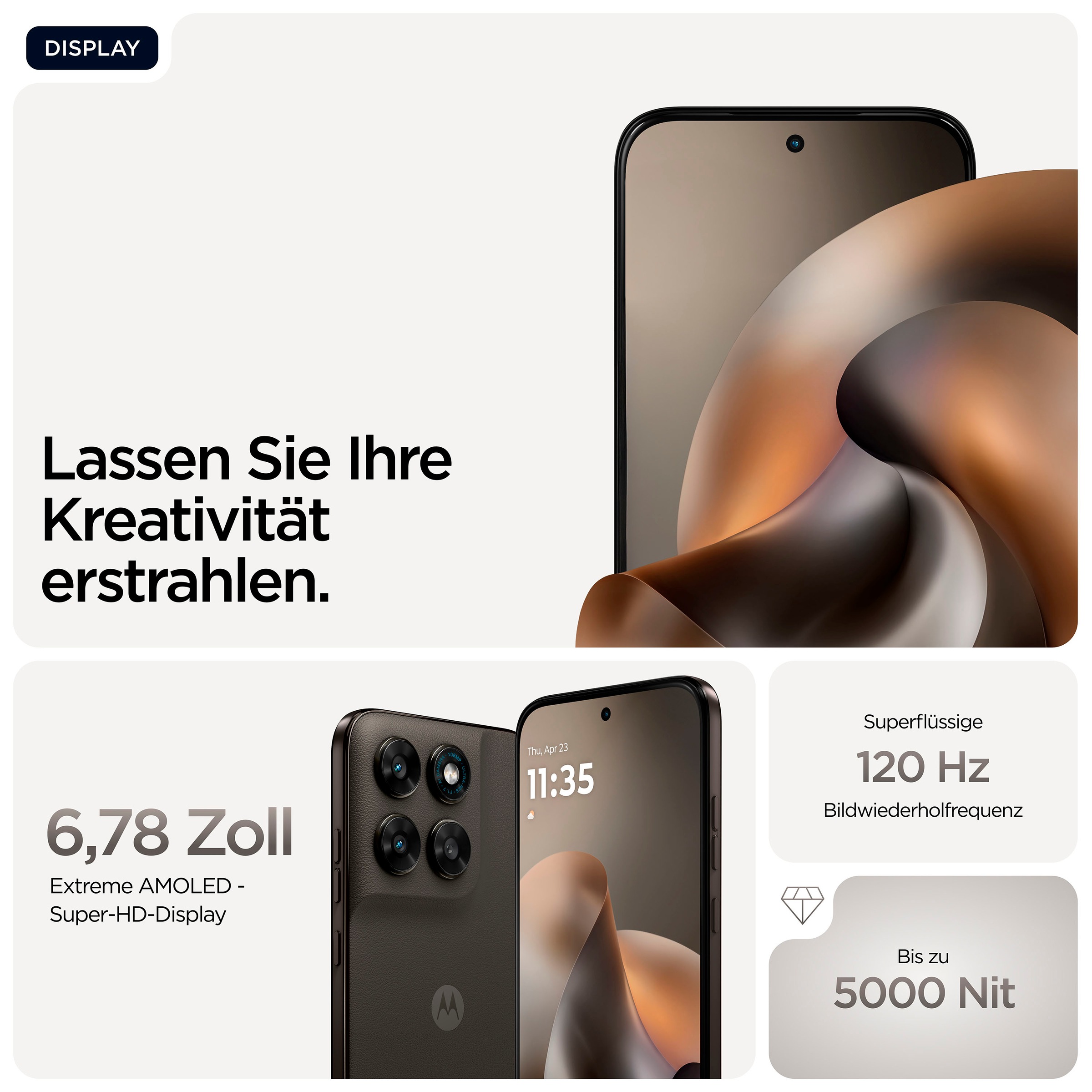 Motorola Smartphone »moto g77 256GB« PANTONE® Black Olive