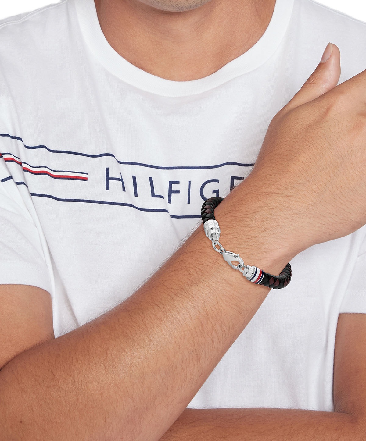 Tommy Hilfiger Lederarmband »TYSON, 2790632, 2790633, 2790634«, mit Emaille