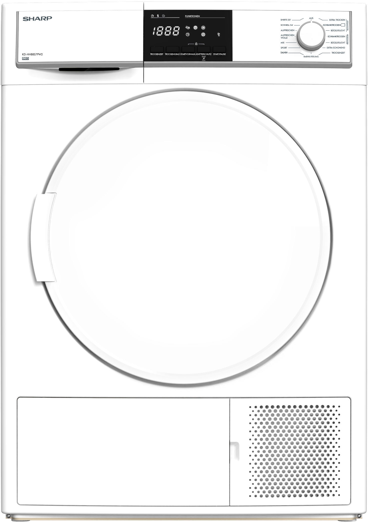 Sharp Wärmepumpentrockner »KD-HHB8S7PW2-DE«, 8 kg