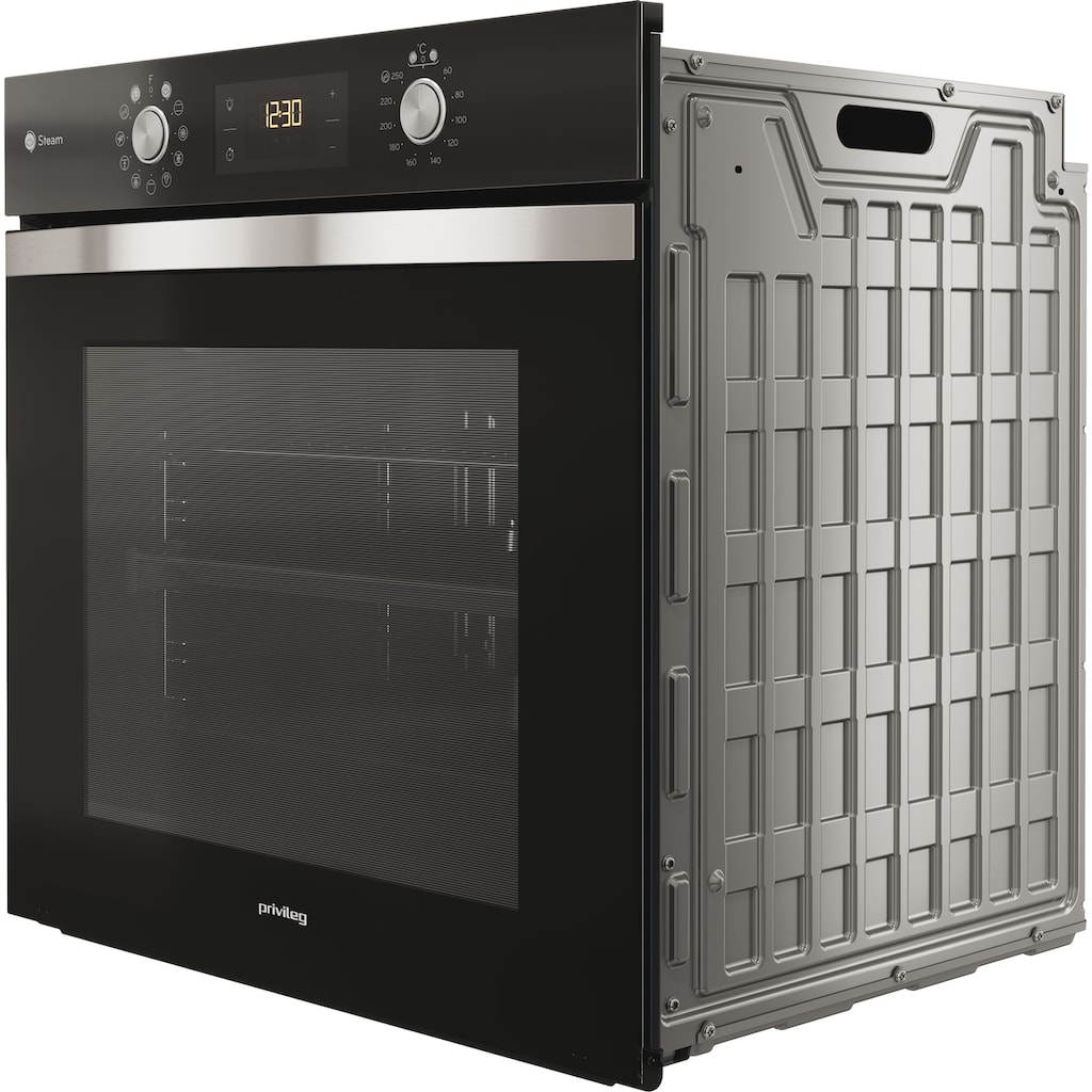 Privileg Backofen-Set »BAKO Turn&Go Steam 500«, PBWK3 JH8S BLG, mit Backauszug, Hydrolyse