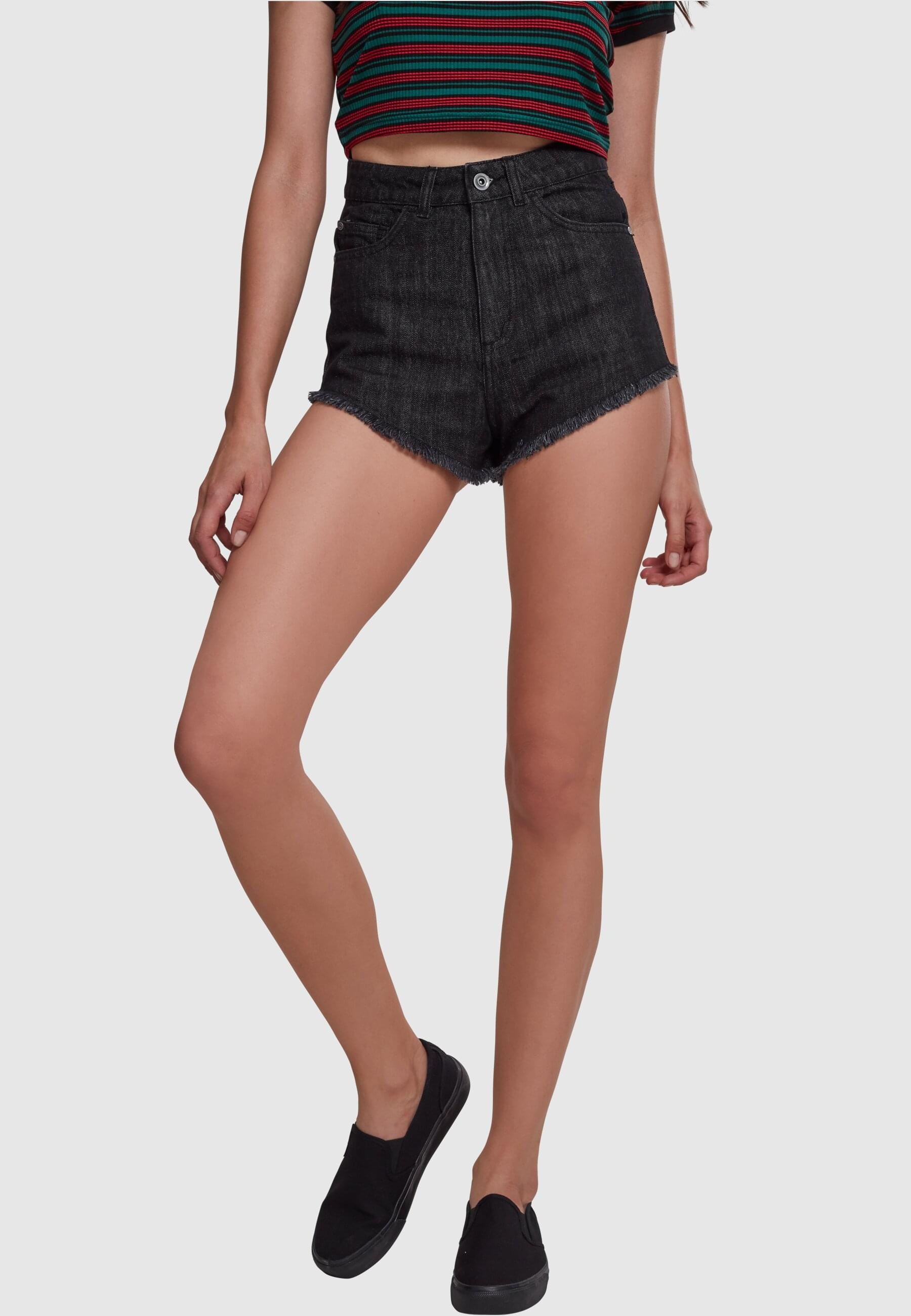 URBAN CLASSICS Stoffhose »Urban Classics Damen Ladies Denim Hotpants«, (1 tlg.)