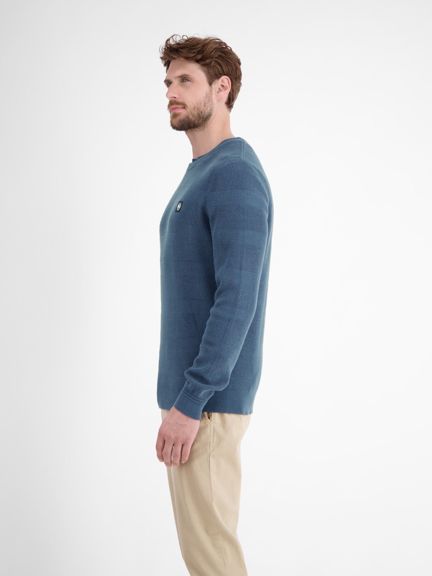 LERROS Strickpullover »LERROS Strickpullover für Herren, tonal gestreift«