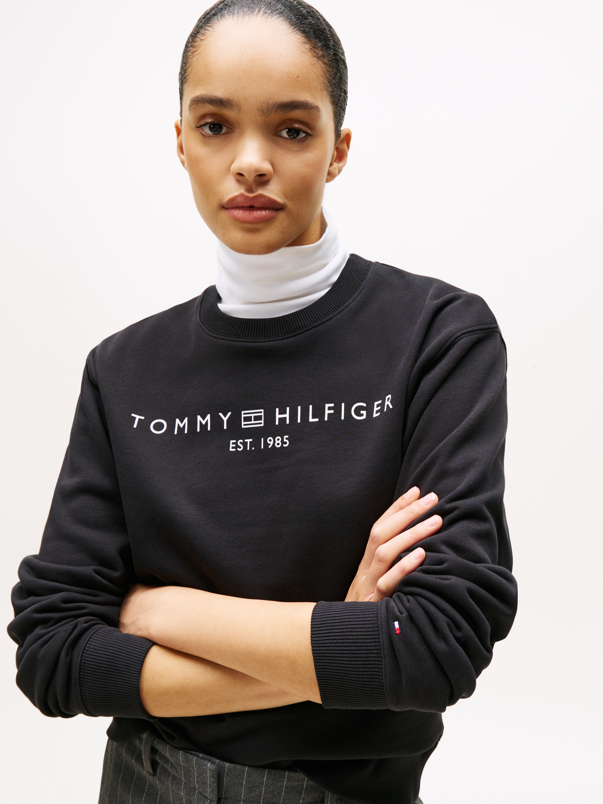Thumbnail - Tommy Hilfiger Sweatshirt "MDRN REG CORP LOGO C-NK SWTSHRT", mit Logoschriftzug