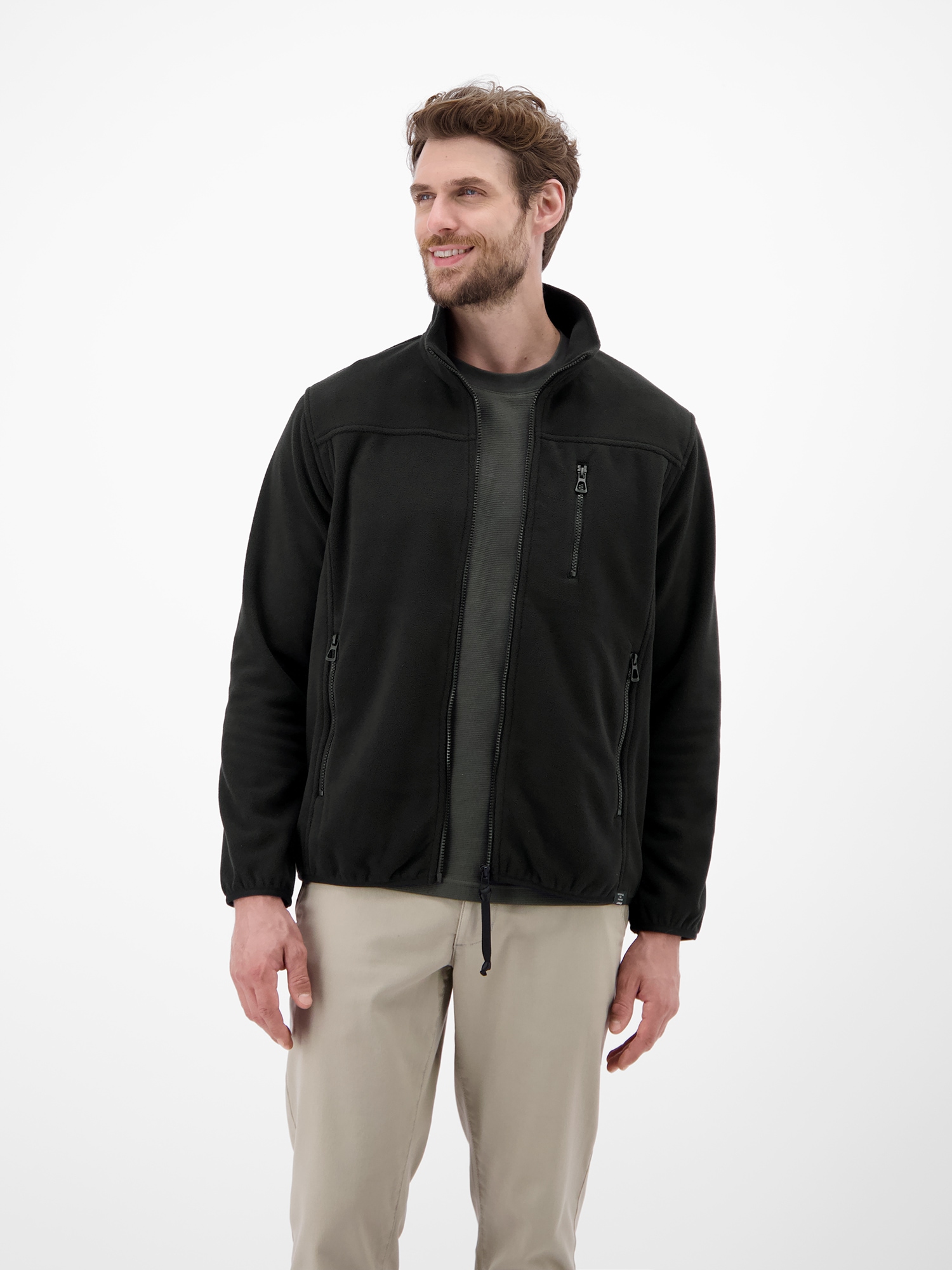 LERROS Sweatjacke "LERROS Polar-Fleece Jacke, sportiv" günstig online kaufen