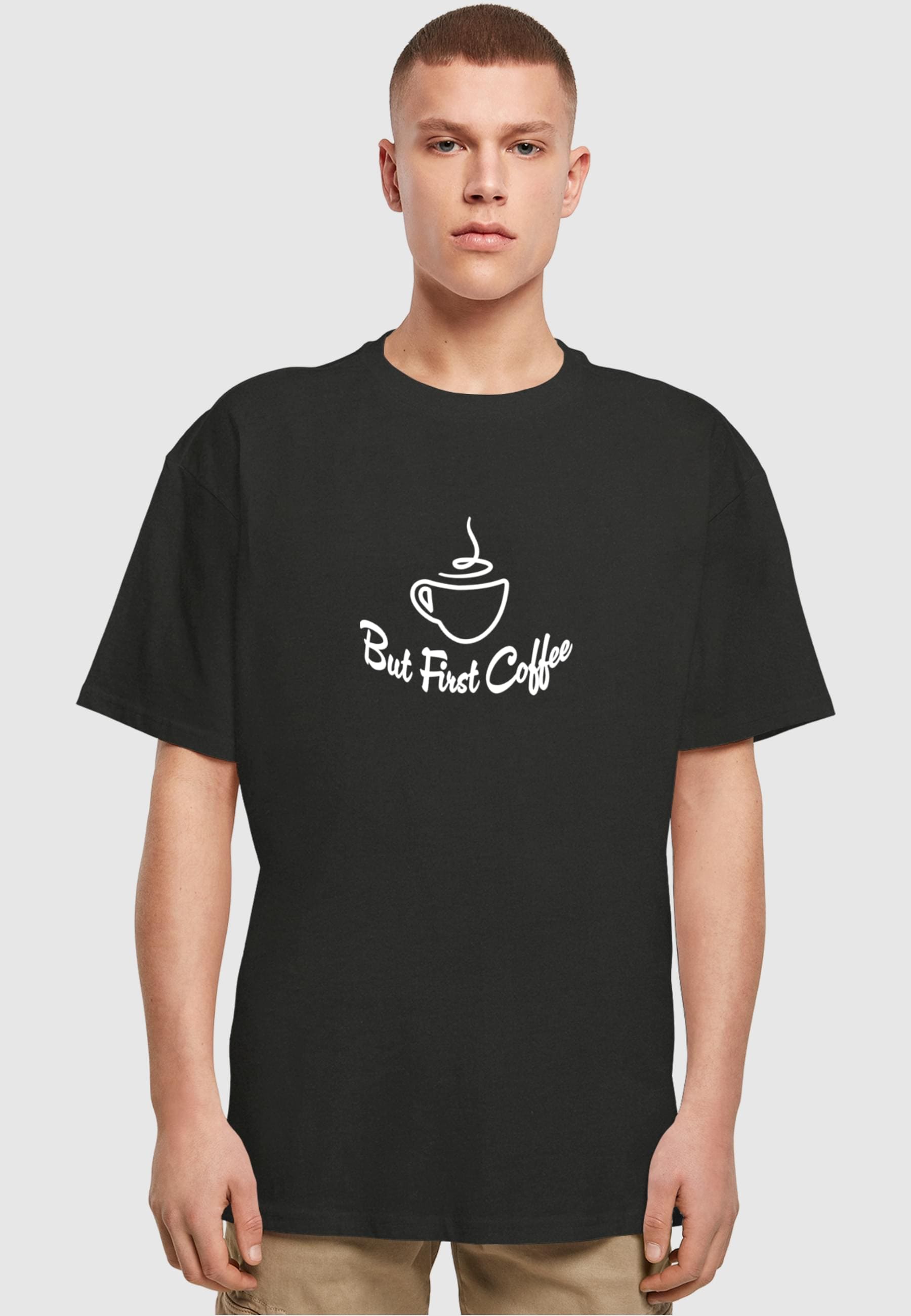 Merchcode T-Shirt »Merchcode Herren But First Coffee Heavy Oversized Tee«, (1 tlg.)