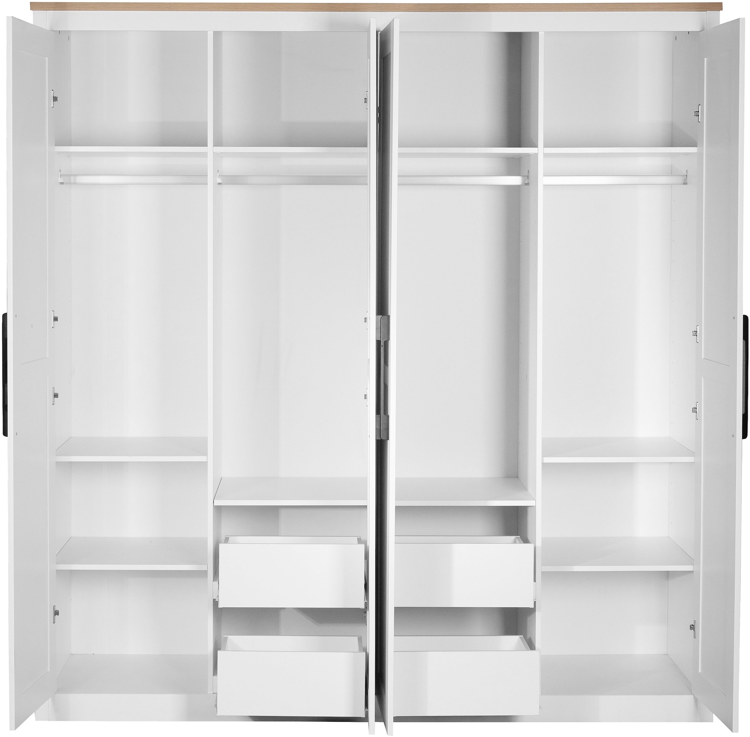 OTTO home Kleiderschrank »Büsum Schlafzimmer Schrank Otto´s Choice« stabile robuste Bauweise mit optimaler Aufteilung,  Schlafzimmerschrank Landhaus Design Garderobe Schrank Bestseller