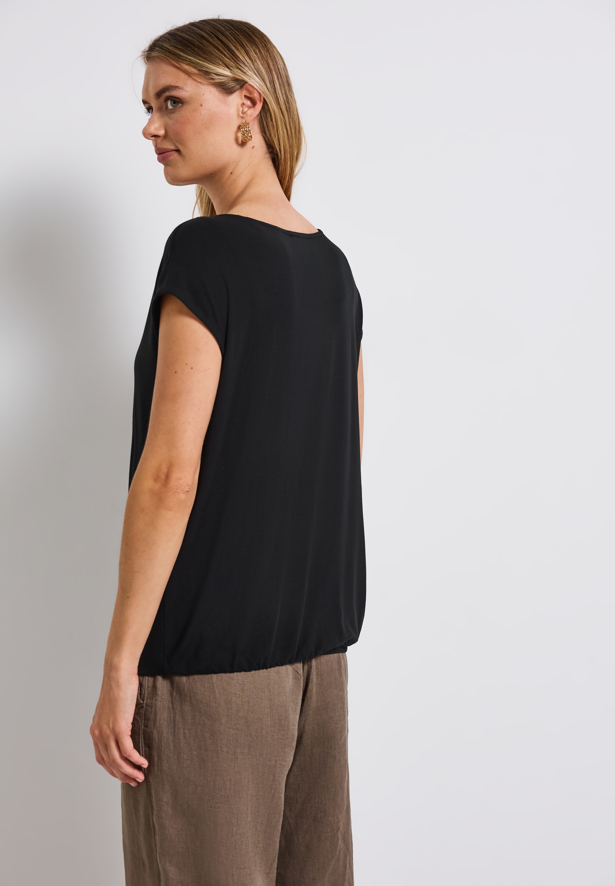 STREET ONE T-Shirt, bestehend aus einem Materialmix