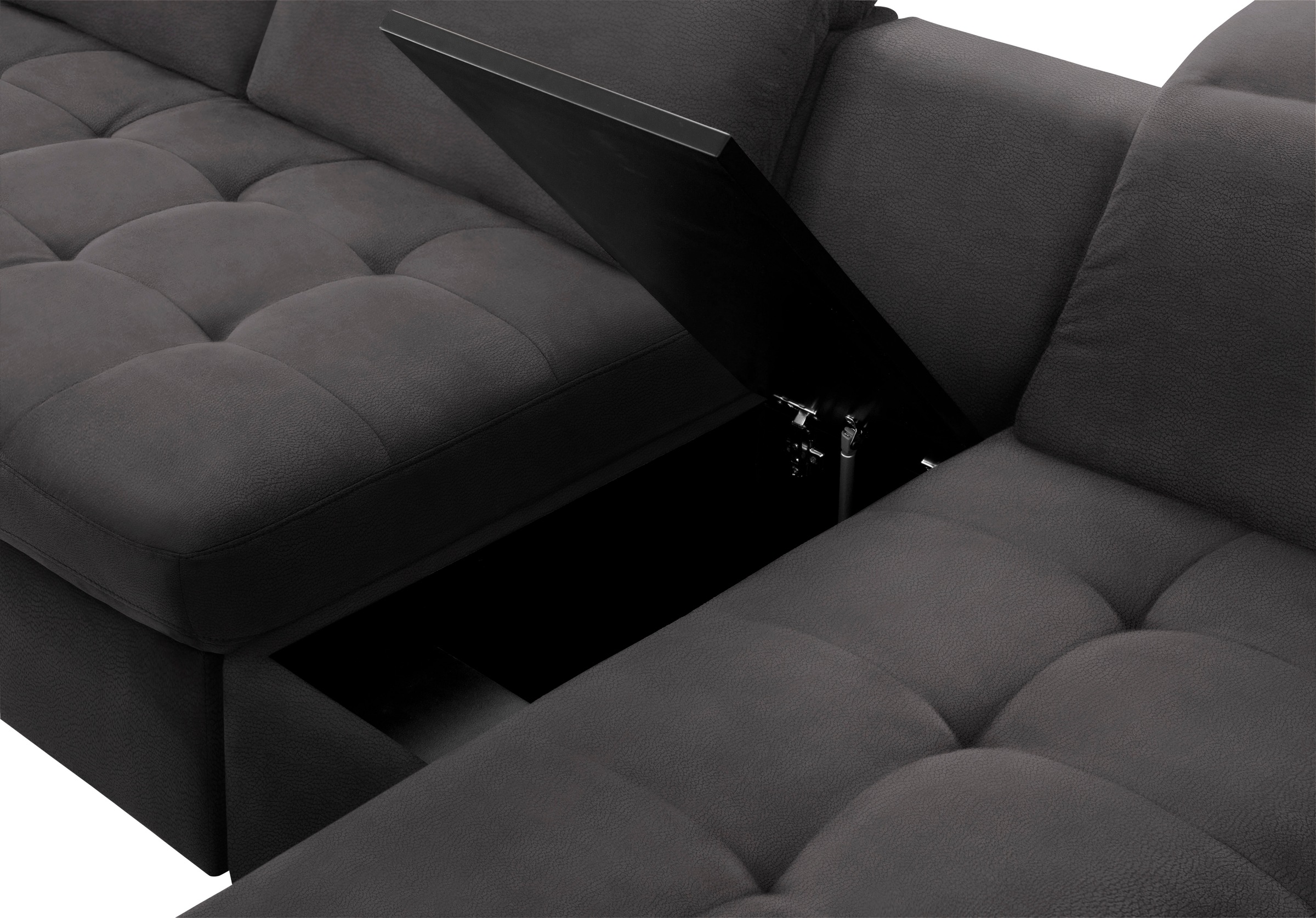 sit&more Wohnlandschaft »Stardust U-Form«, inklusive Kopfteilverstellung, Armlehnenfunktion und Tischelement
