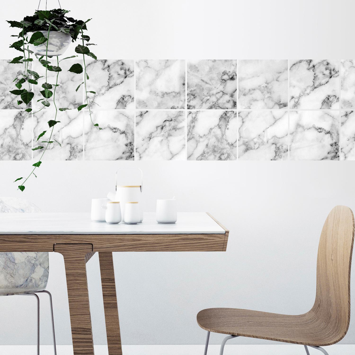 queence Fliesenaufkleber "Marmor" Stickerfliesen, selbstklebend, Sticker, 12er Set