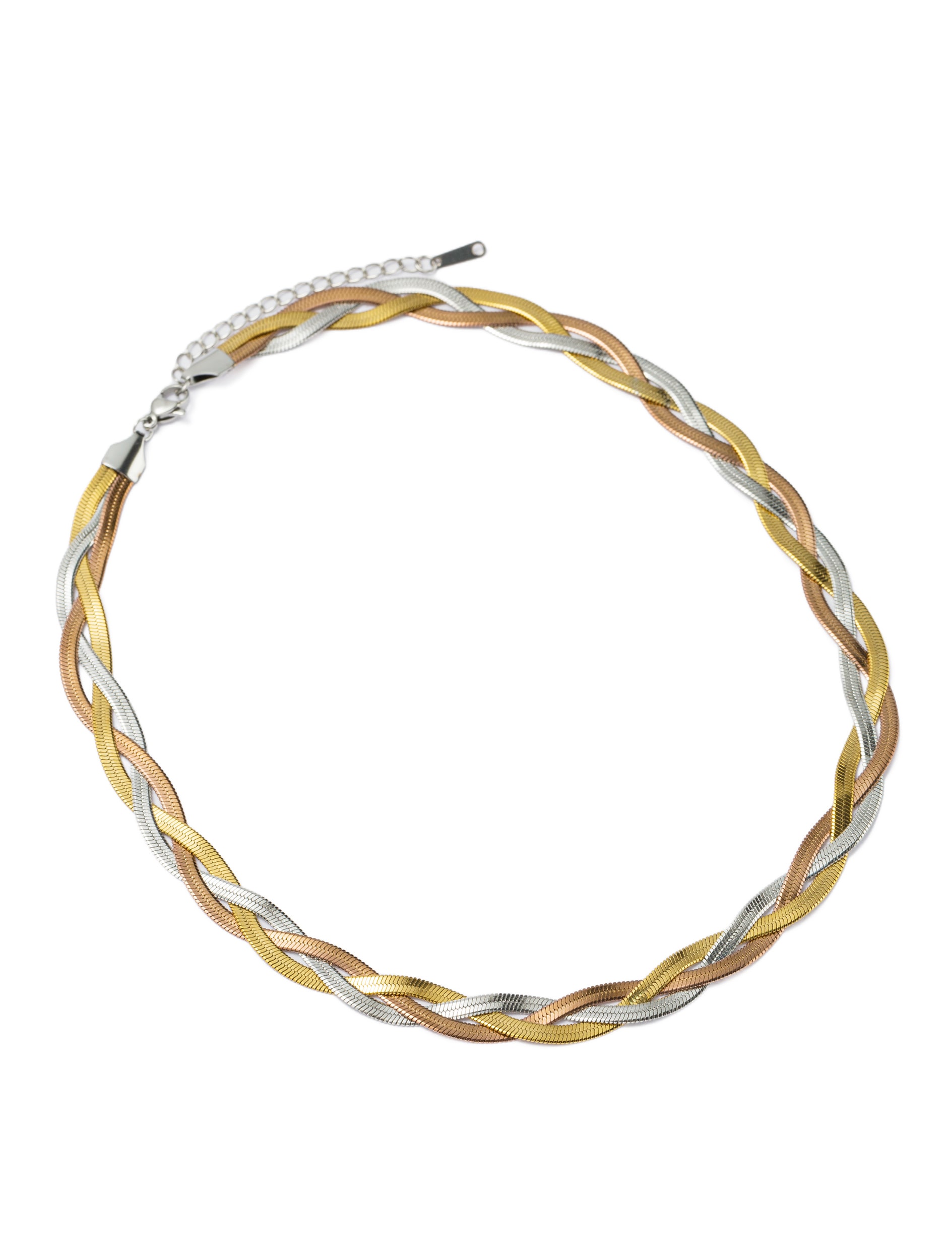 Aniston JEWELRY & WATCHES Collier »Schmuck Geschenk Edelstahl Halsschmuck Halskette Zopf« Made in Germany