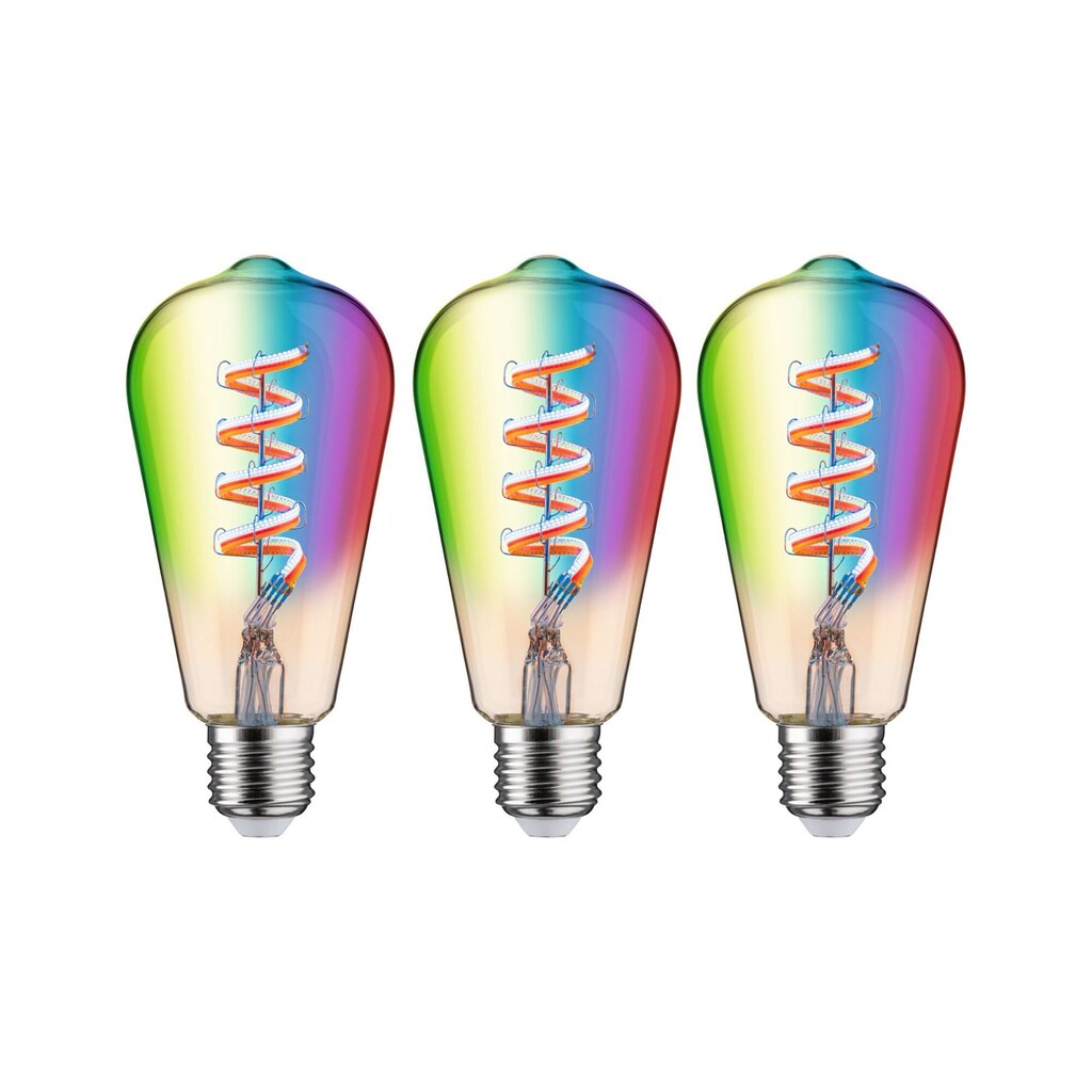 Paulmann LED-Leuchtmittel »Smart Filament 3er-Pack ST64 470lm 2200K-6500K gold 230V«, 1 St., Tageslichtweiß