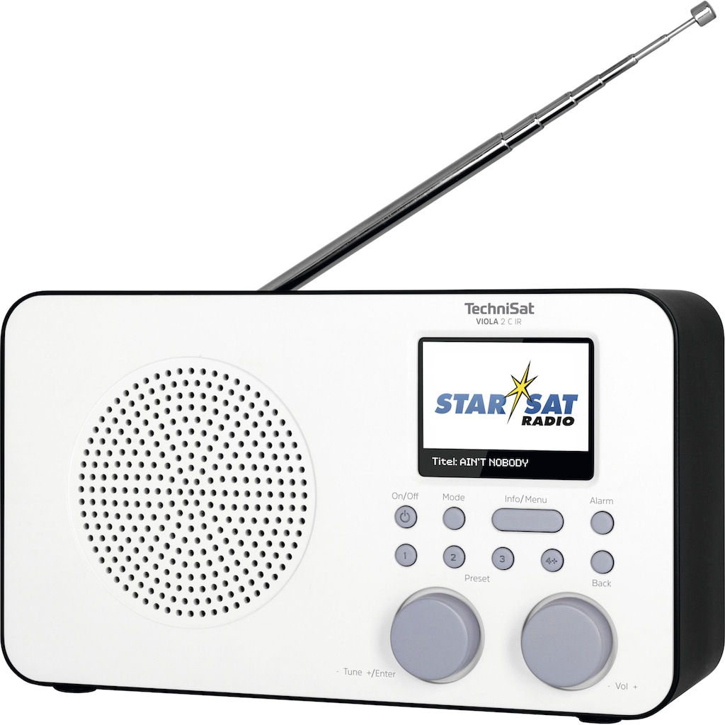 TechniSat Internet-Radio »VIOLA 2 C IR Tragbares«, (WLAN Digitalradio (DAB+)-UKW mit RDS-Internetradio), mit DAB+, Farbdisplay, Akku