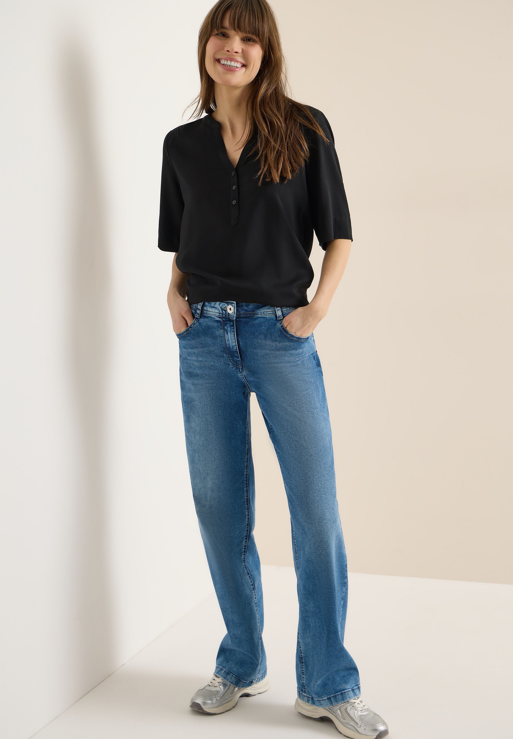 Cecil Kurzarmbluse mit 3/4 Ärmeln günstig online kaufen