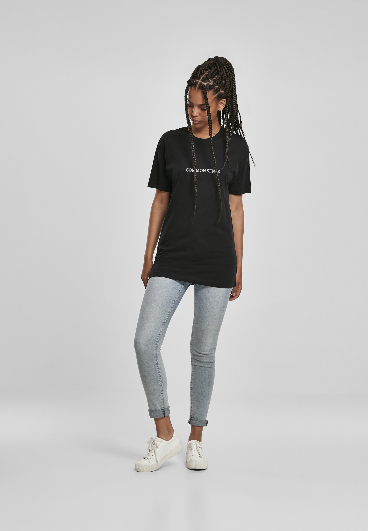 MisterTee Kurzarmshirt »MisterTee Damen Ladies Common Sense Tee«, (1 tlg.)