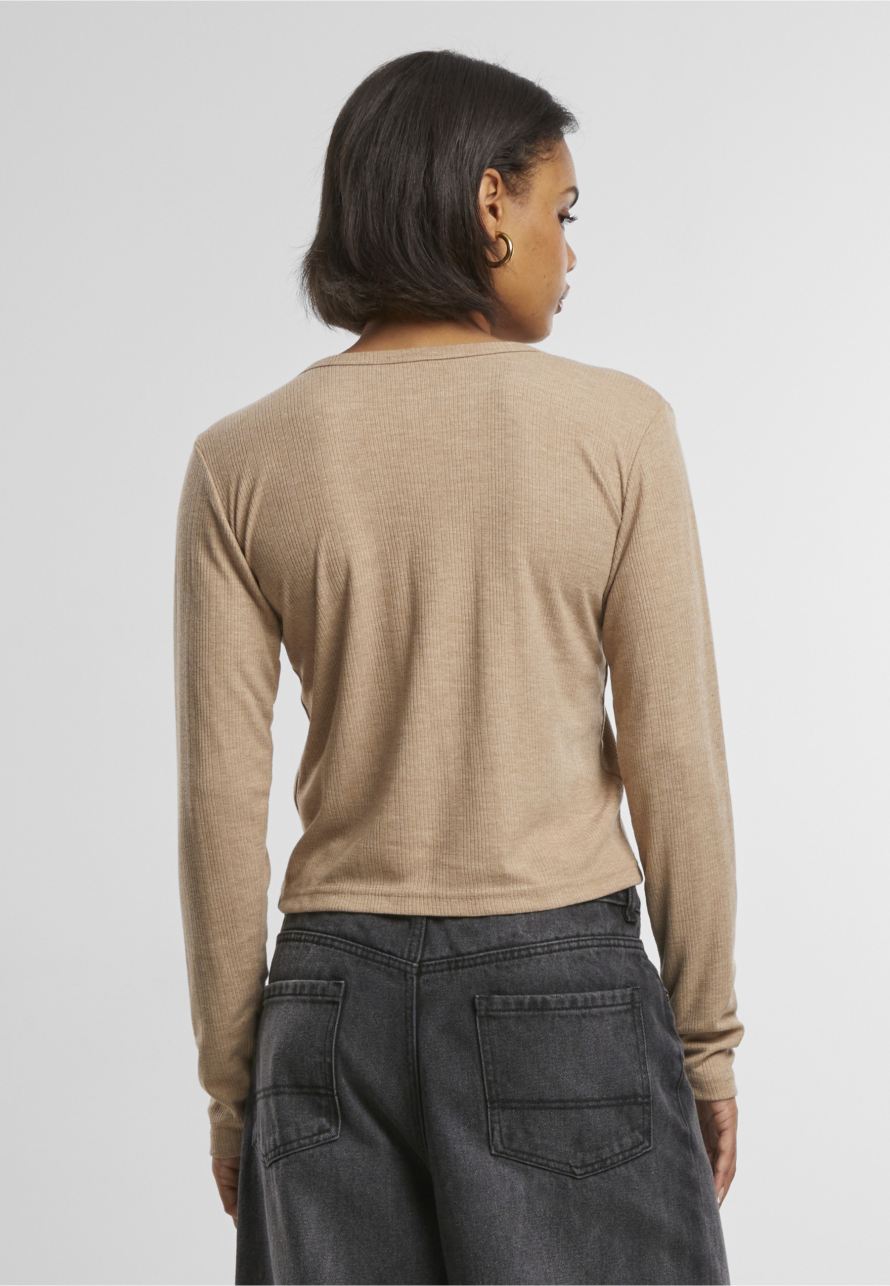 URBAN CLASSICS Strickjacke »Urban Classics Ladies Rib Cardigan« 1 Stk.