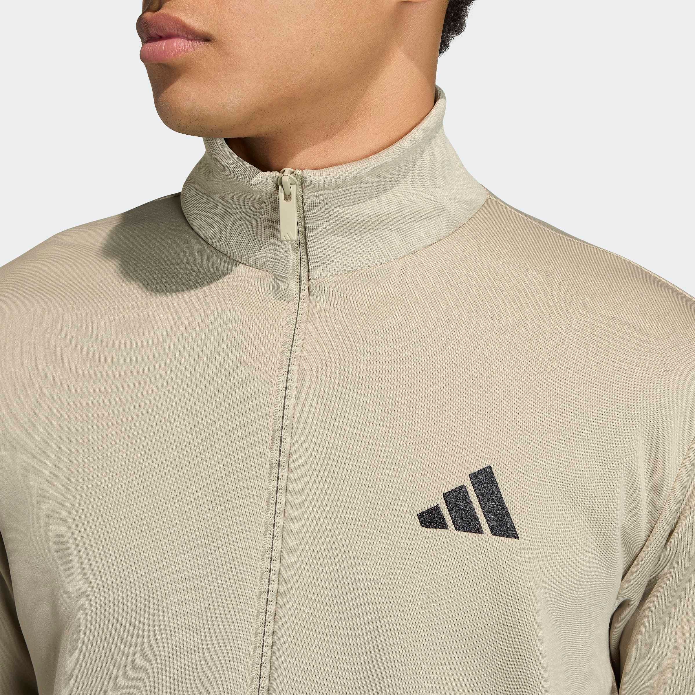 adidas Sportswear Trainingsanzug »3-STREIFEN FRENCH TERRY« 2 tlg. zweiteiliges Set, aus French-Terry-Material, mit Rippdetails