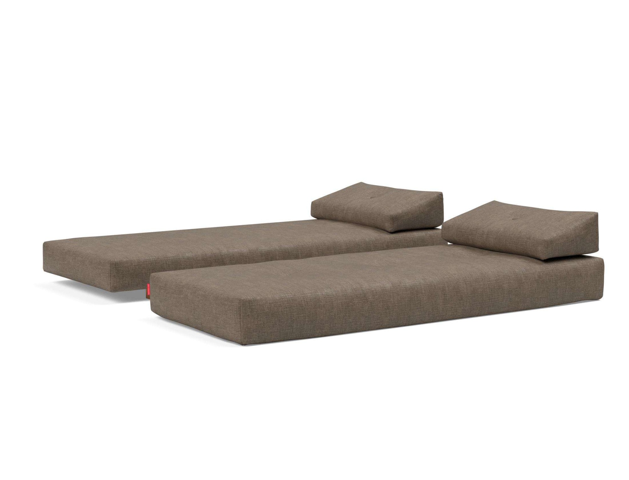 INNOVATION LIVING ™ Stapelliege »Sigmund 411 Eiche-Beine« Daybed mit zwei Federkernmatratzen, Fußteil schwarz