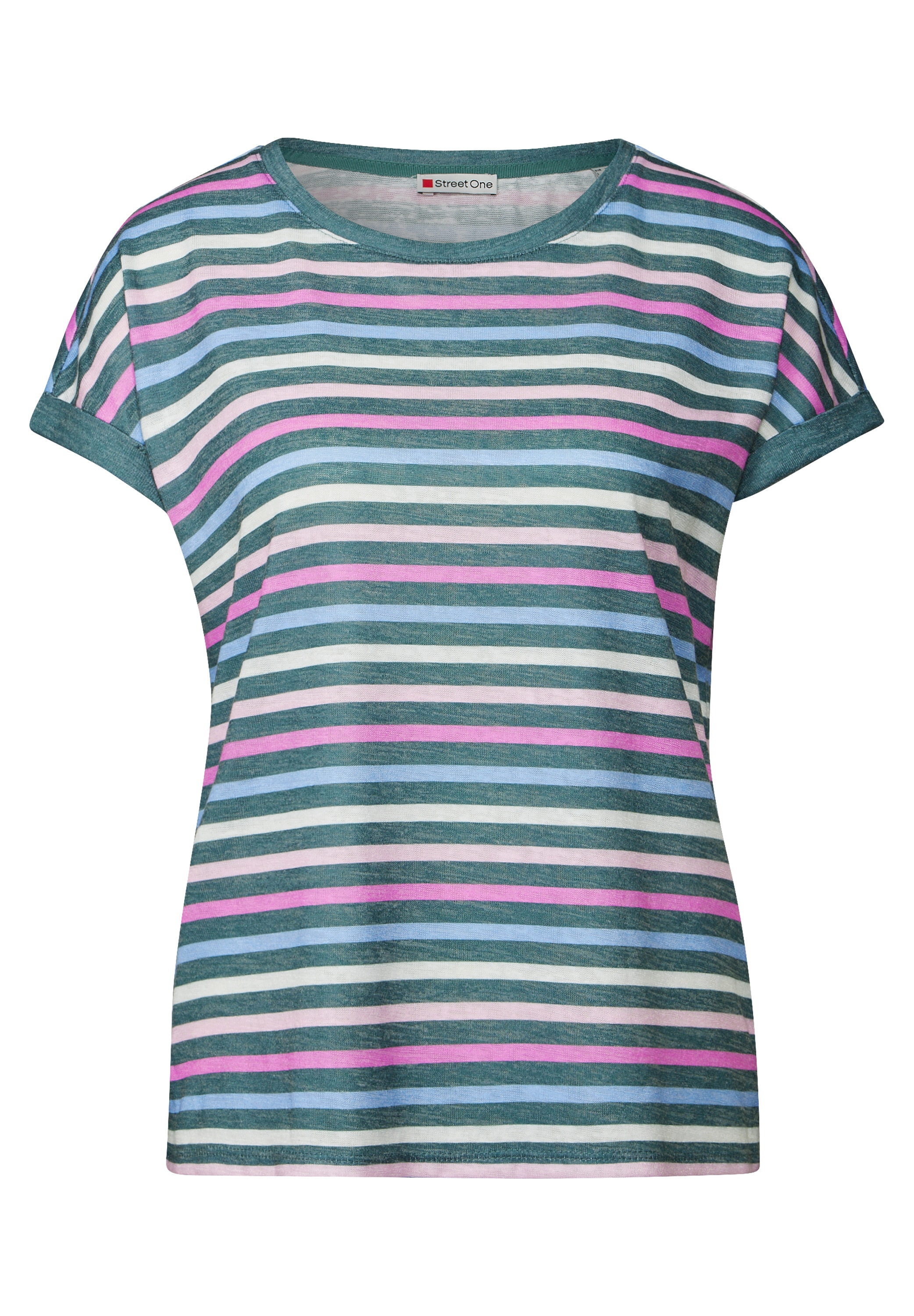 STREET ONE T-Shirt, aus softem Materialmix