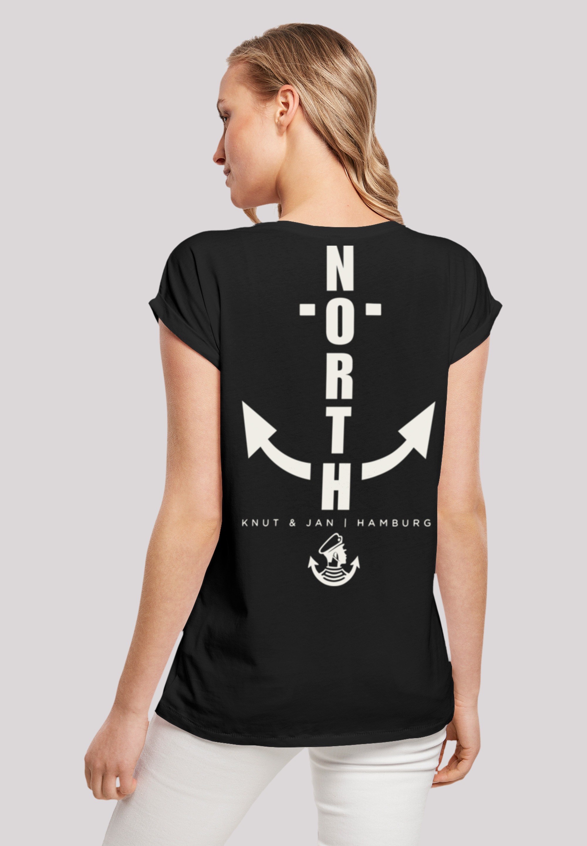 F4NT4STIC T-Shirt "North Anchor Knut & Jan Hamburg", Print