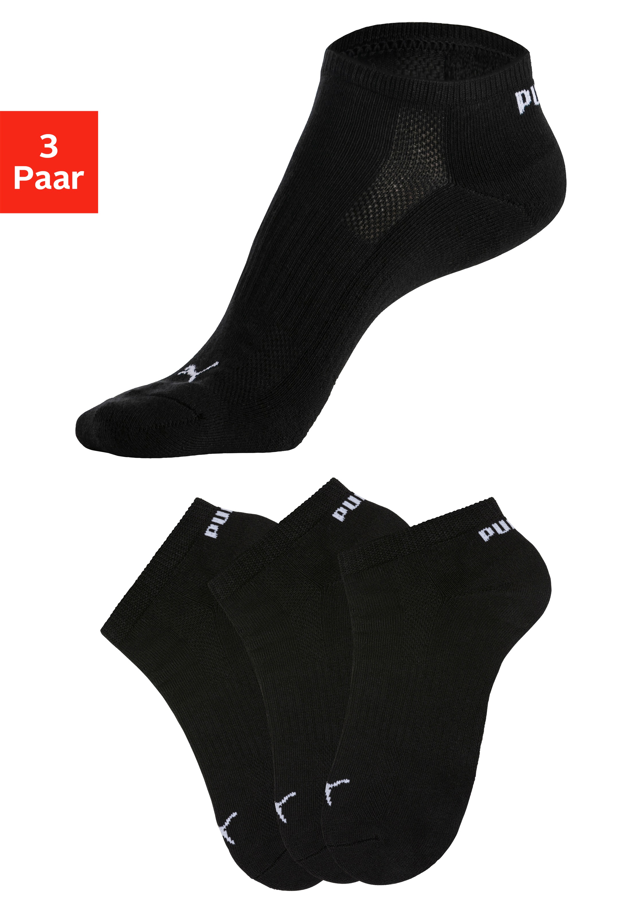 PUMA Sneakersocken 3 Paar tlg. mit Frottee günstig online kaufen