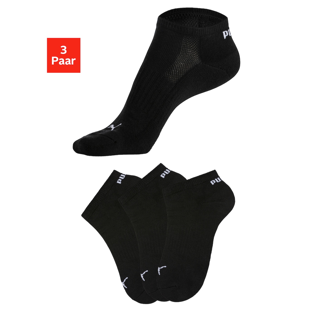 PUMA Sneakersocken, (3 Paar), mit Frottee